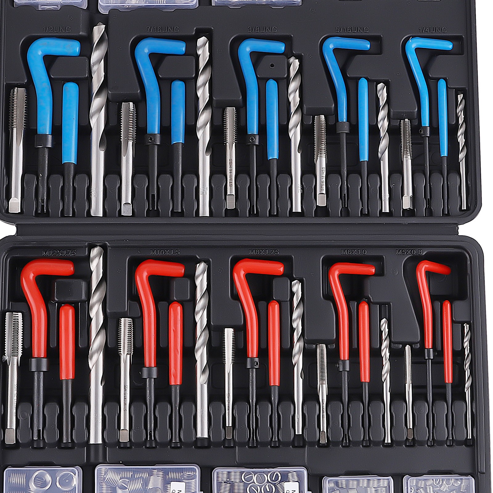 Helicoil Thread Repair Kit Inserts Breaking Pin Tool set Screw Taps Drill Bits
