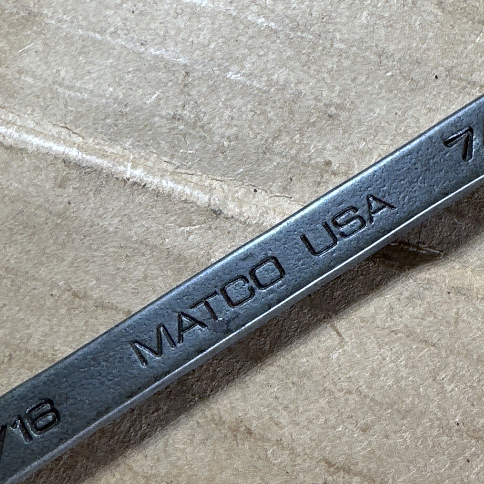 MATCO USA WCHB 142, SAE 7/16” Combination Wrench 12 Pt. Industrial Black Finish