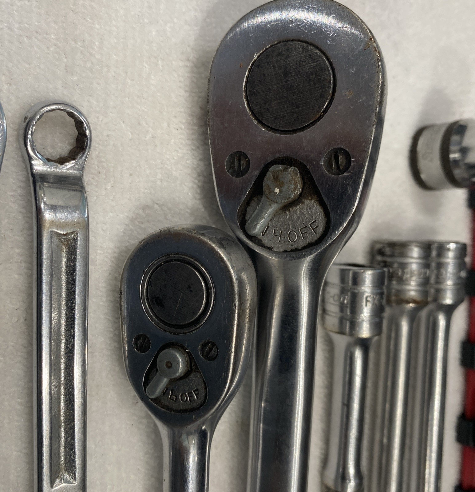 Snap On Tools 26 Piece Lot Wrench Ratchet Sockets Extension