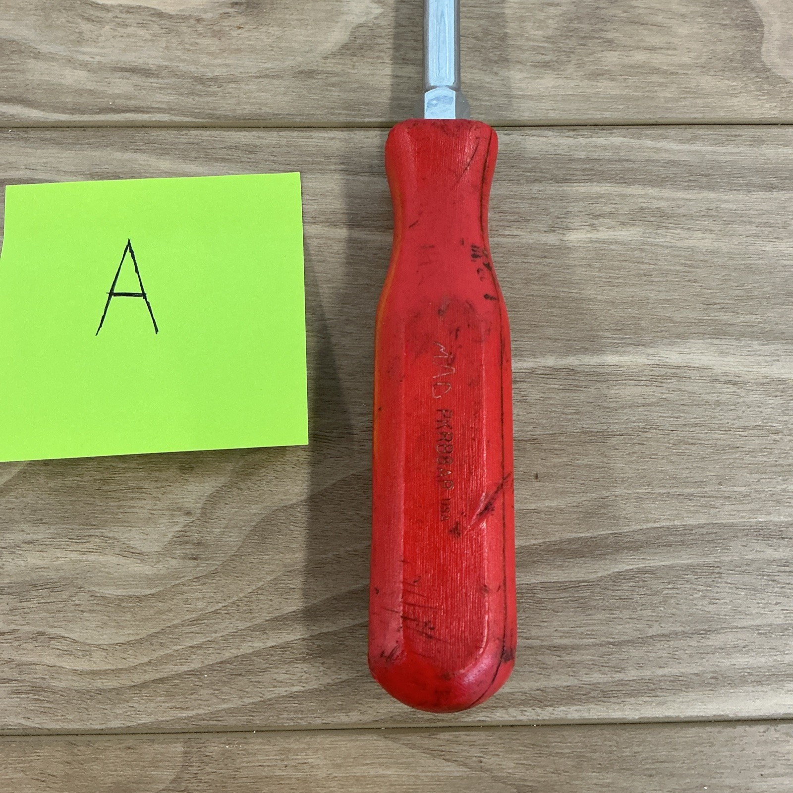 MAC TOOL PKRB8AR Flat Tip Screwdriver with Red Handle 13.5″ Long