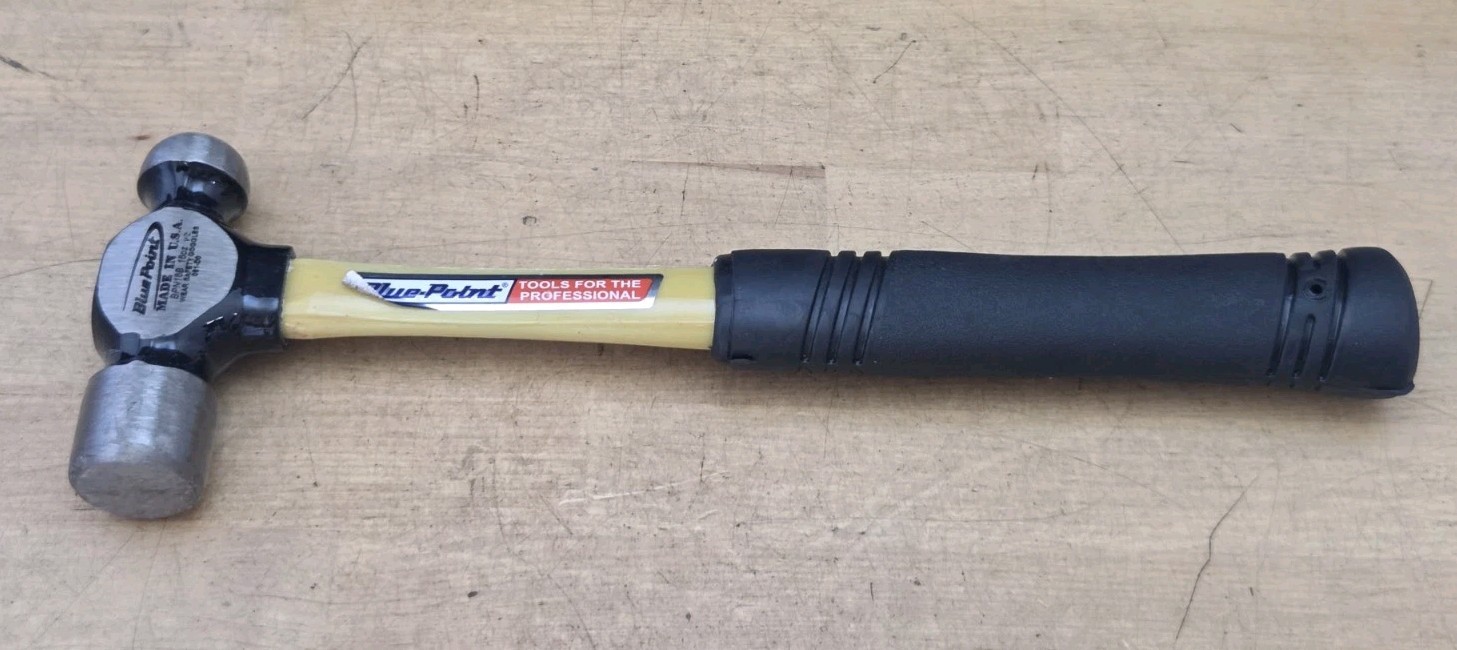New Blue Point BPN16B – 16 oz. Fiberglass Handle Soft Grip Ball Peen Hammer