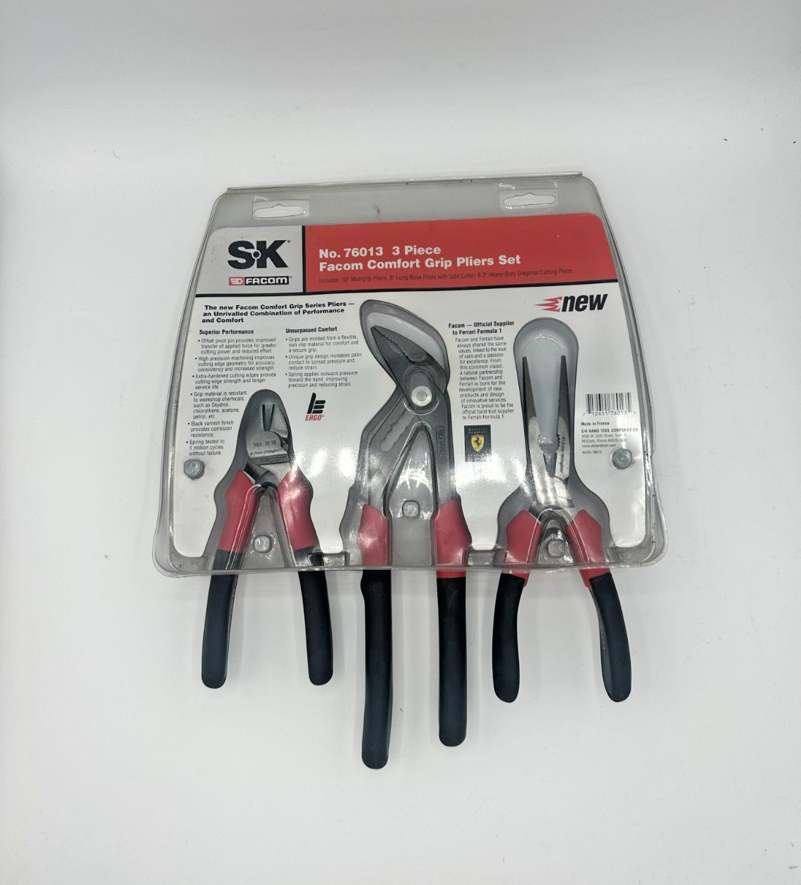 NOS SK Facom Pliers Set 3 Pc Vintage France Official Scuderia Ferrari F1 Tool