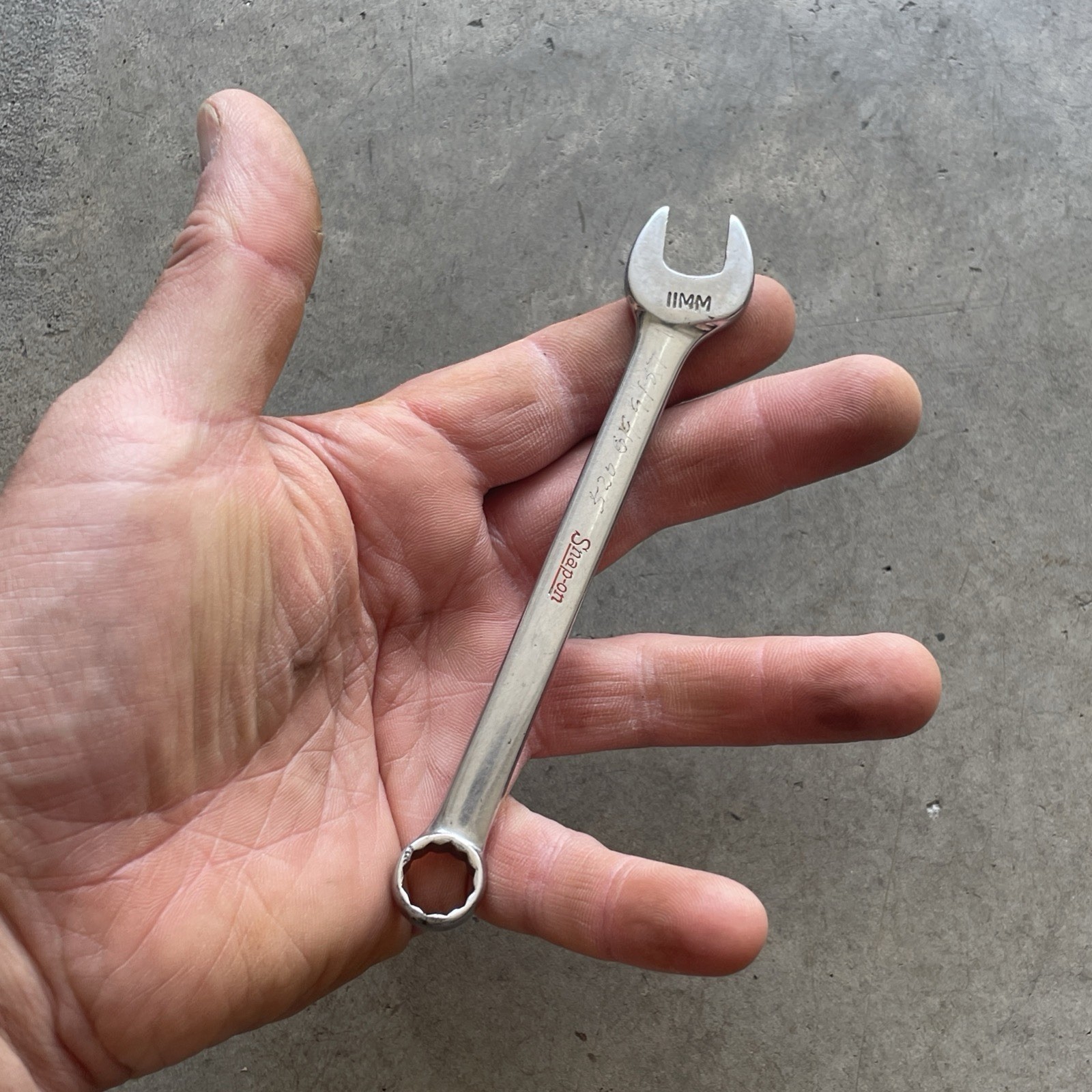 Snap-on OEX11M 11MM 12pt Point Short Combination Wrench Chrome USA