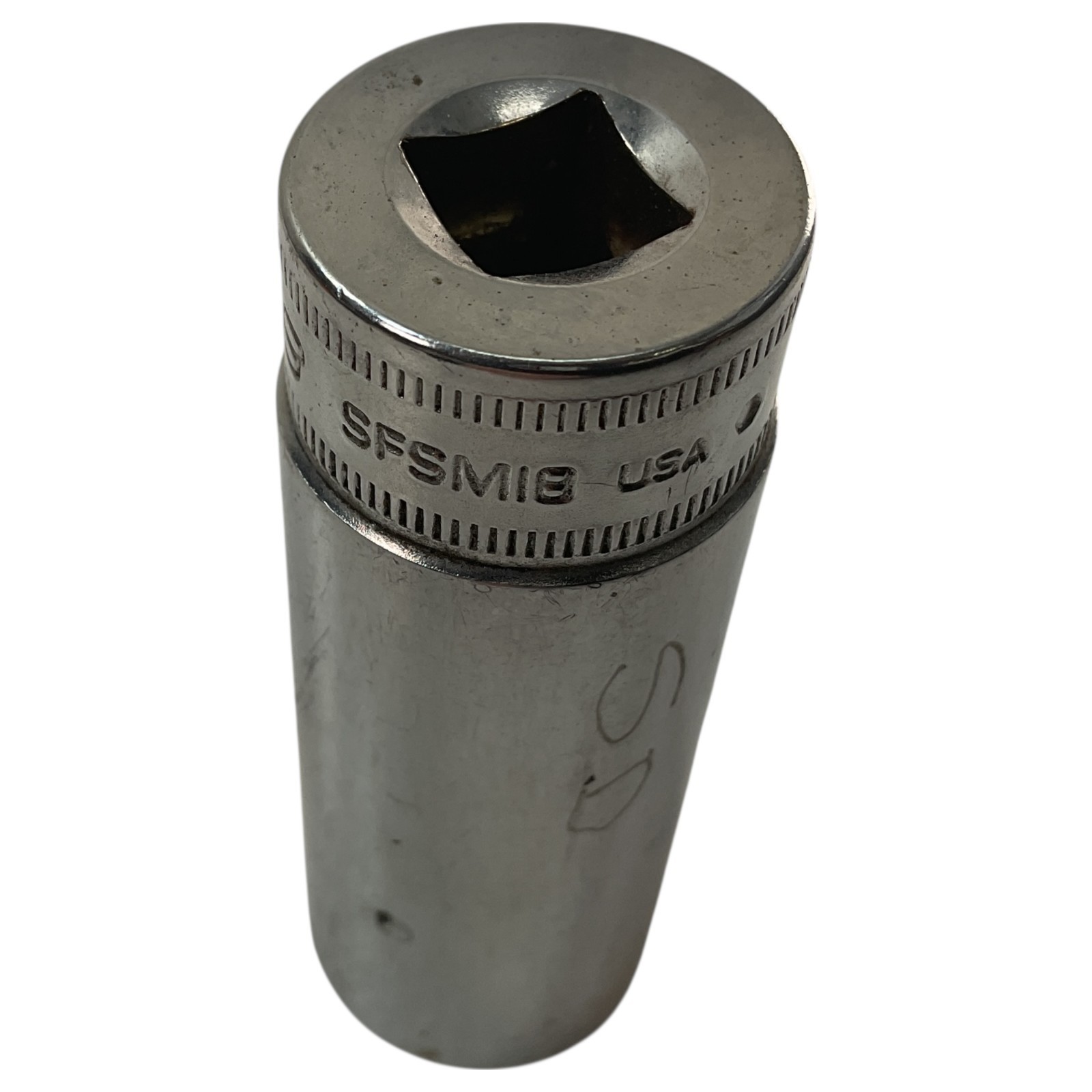 Snap-On Deep Socket 18mm SFSM18 3/8″ Drive 6 Pt USA As Pictured Mechanic Tool