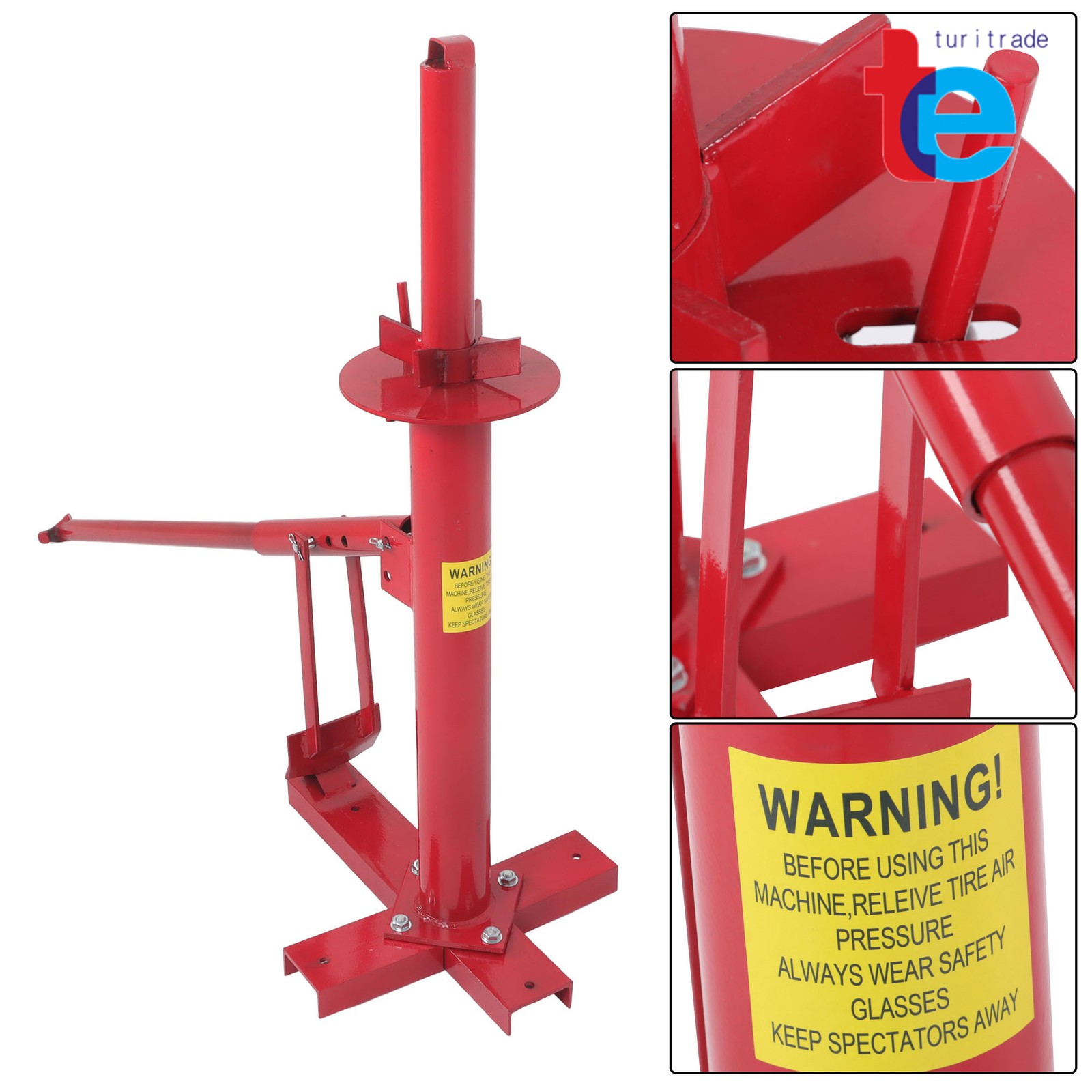 Portable Hand Tool Tire Bead Breaker Manual Tire Changer For 8” to 16” Tire