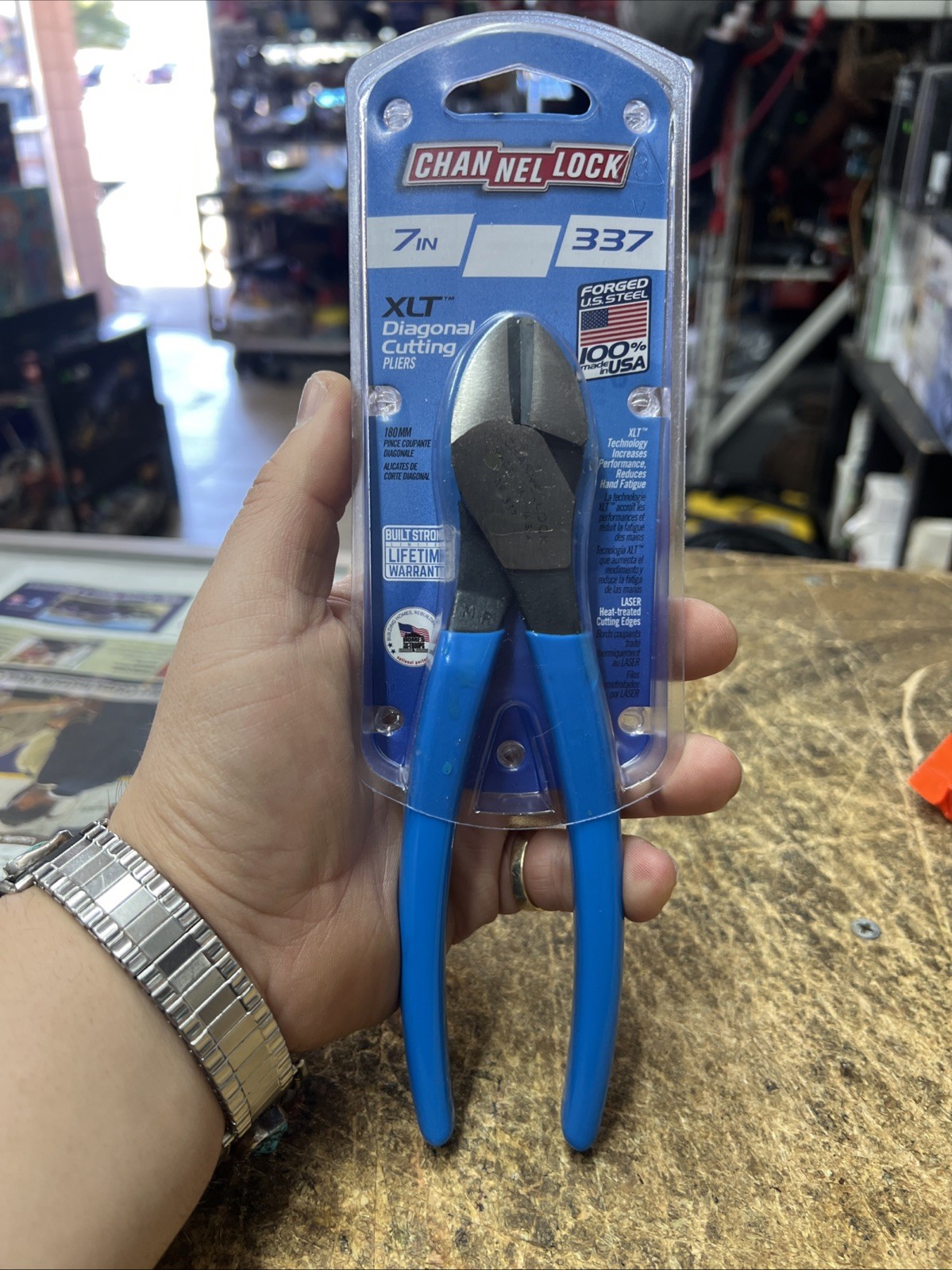 Channellock 337 7″ XLT High Leverage Diagonal Lap Joint Cutting Pliers BRAND NEW