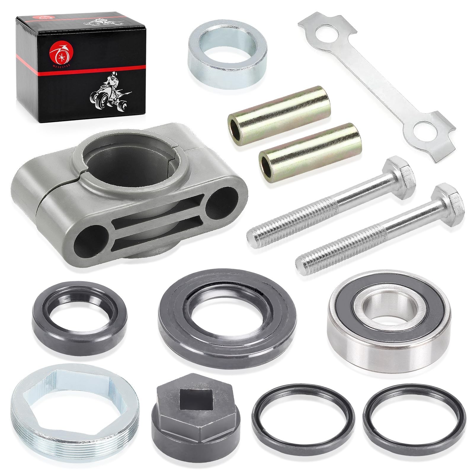 Steering Stem Bushing Bolt Bearing Seal Holder Nut & Removal Tool Kit for ATVs 3