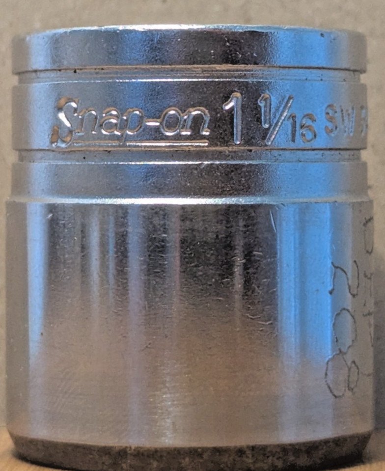 Snap-on SW341 1/2″ Drive 1-1/16″ SAE 12-Point Flank Drive Shallow Socket USA