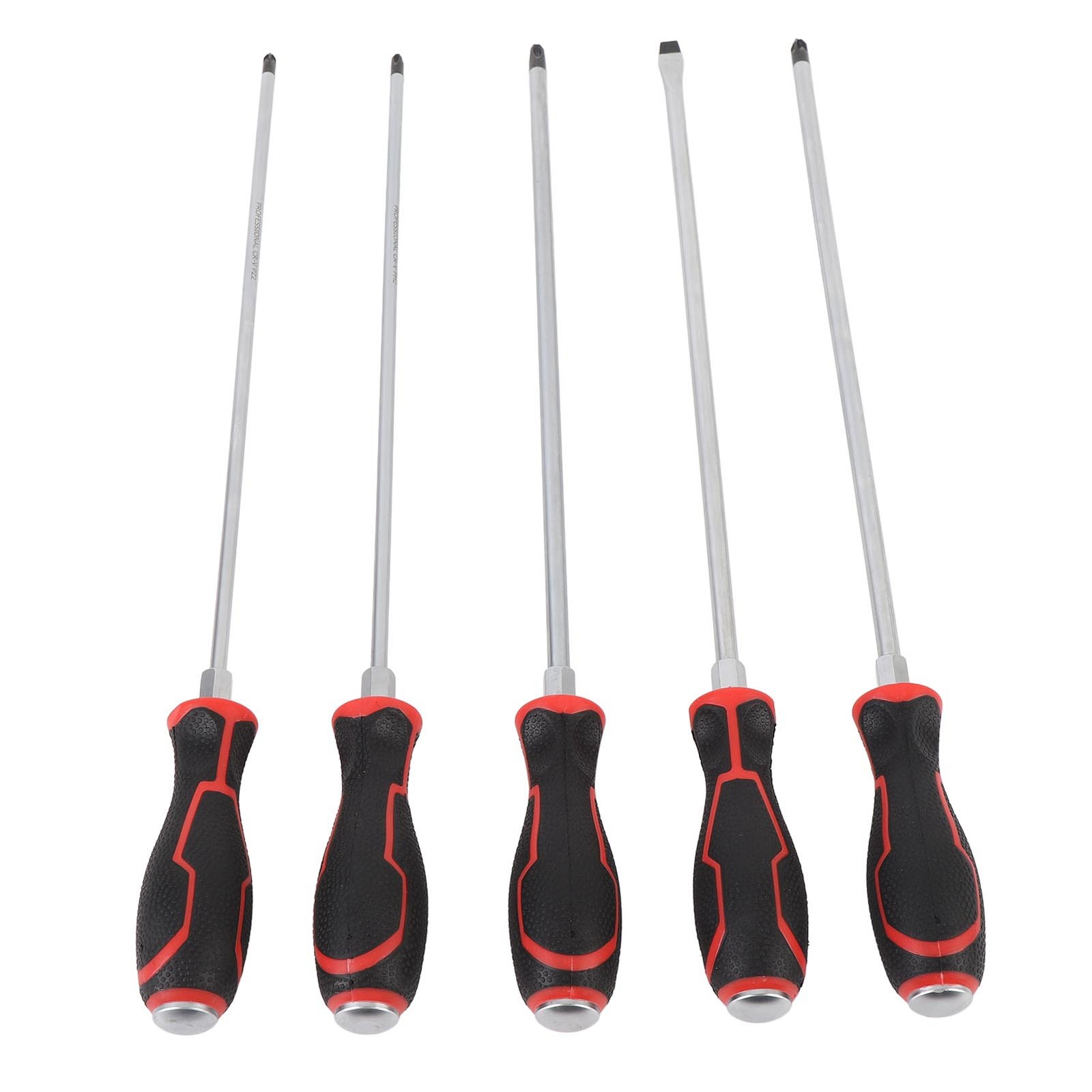 5Pcs 450mm Extra Long Screwdriver Tool Ergonomic For Auto Repair Premium
