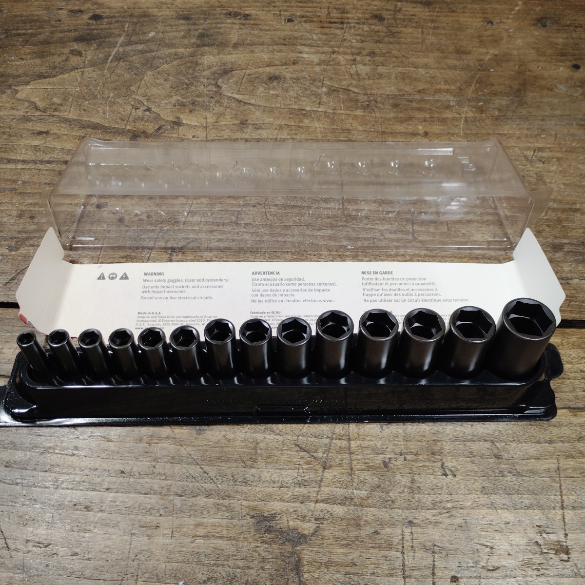 Snap-On 214SIMFMYA Deep Impact Socket Set 3/8″ 8-19mm 21mm 24mm NEVER USED