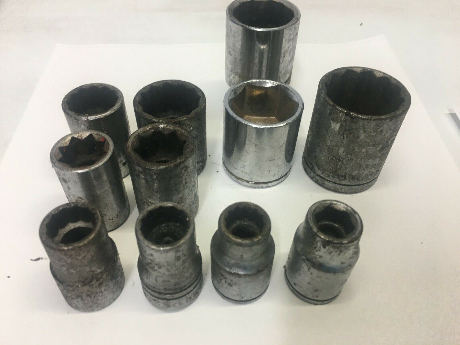 (11) Pcs. Socket Lot 3/8″ Various Sizes Socket Set 6, 12 Point