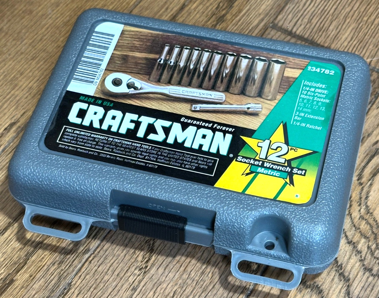 CASE ONLY Craftsman Tools 1/4″ Drive Metric Deep Socket Ratchet Set Storage Tray
