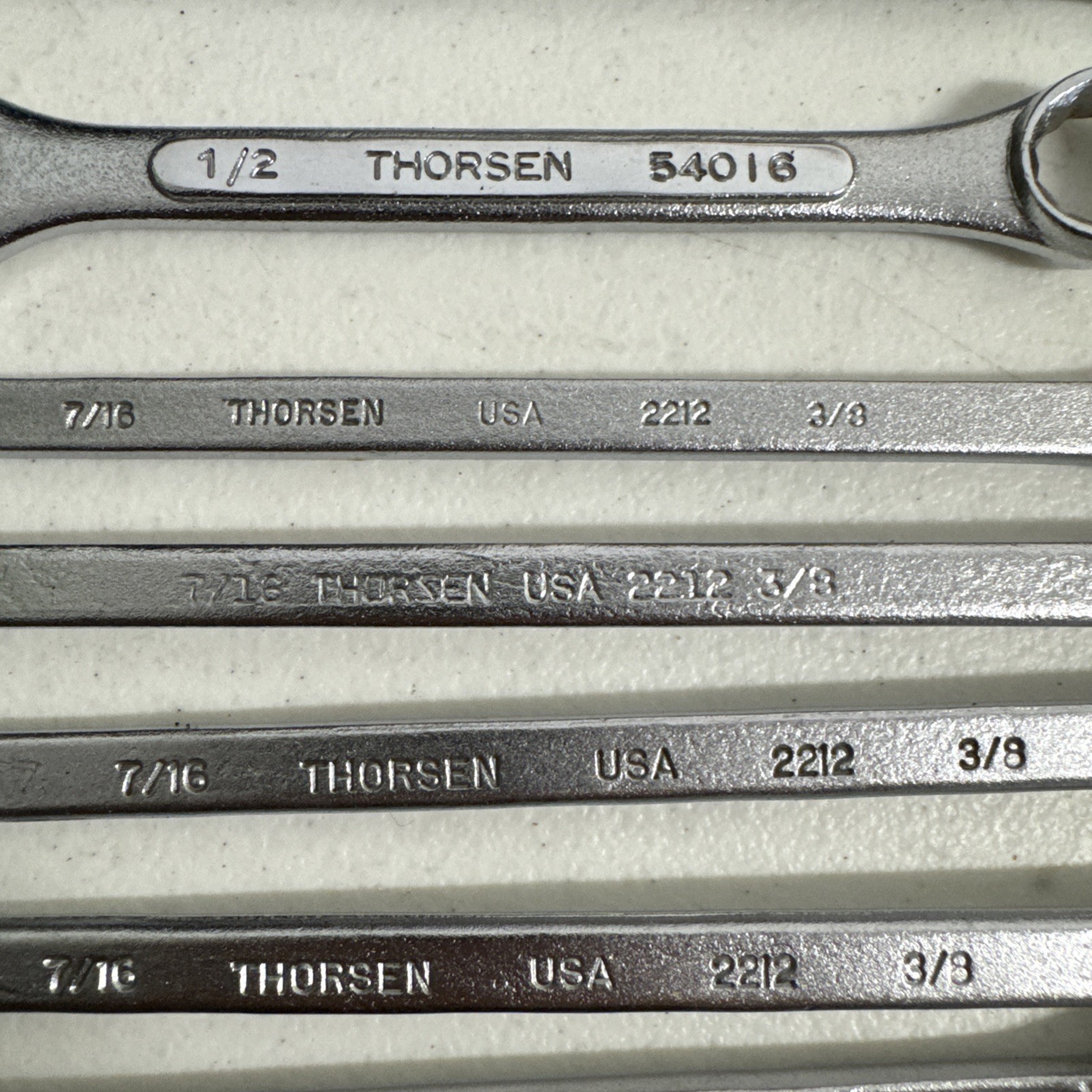 Thorsen USA Combination Wrench Lot Mixed 9 7/8 7/16 1/2 9/32 3/8