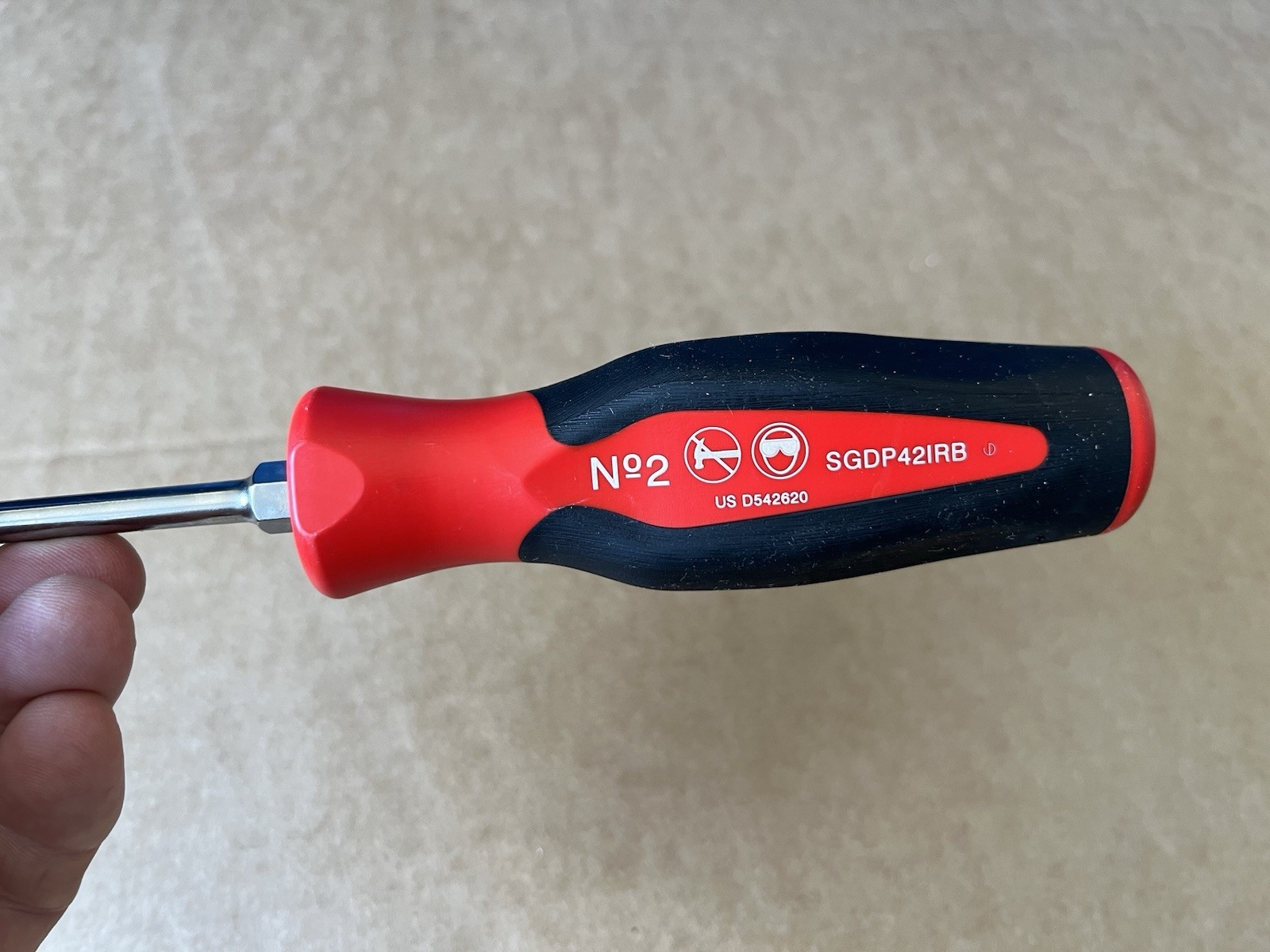 Snap On No 2 Philips Screwdriver In Classic Red Instinct Handle New Tool