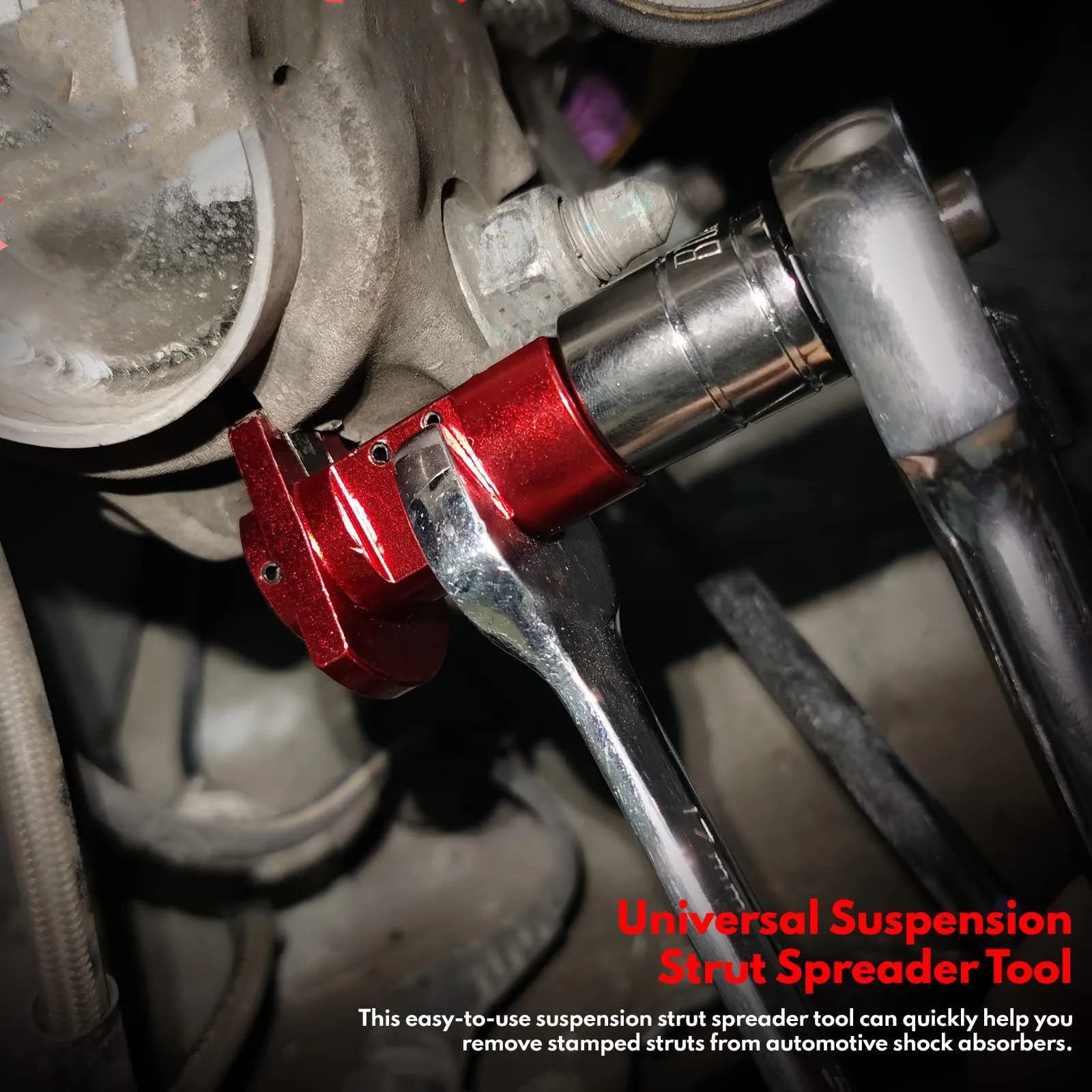 Red Hydraulic Shock Absorber Removal Tool Universal Car Sturdy Strut Remover