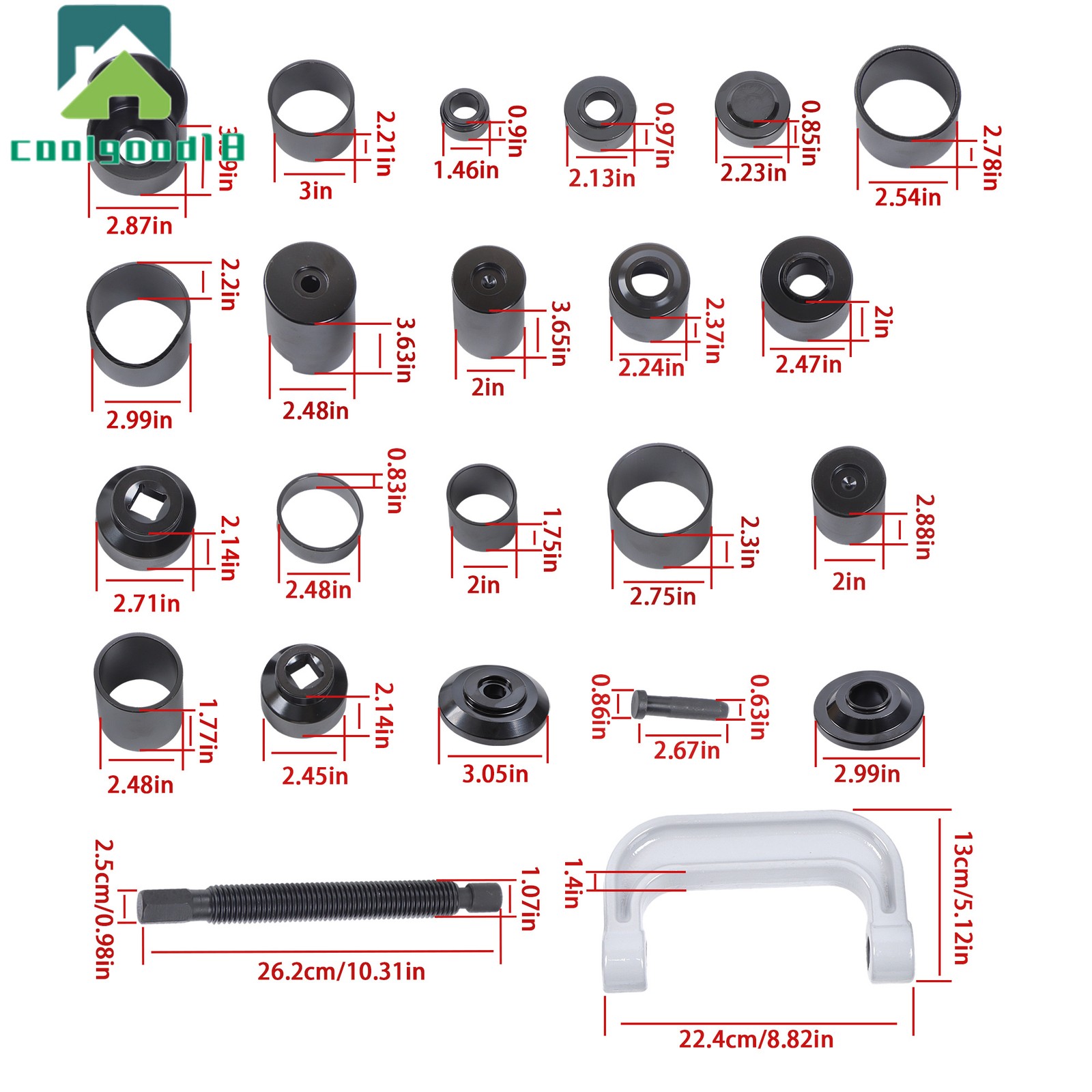 Master Ball Joint Press Kit 23pc Auto Ball Joint Removal Installer Tool Kit