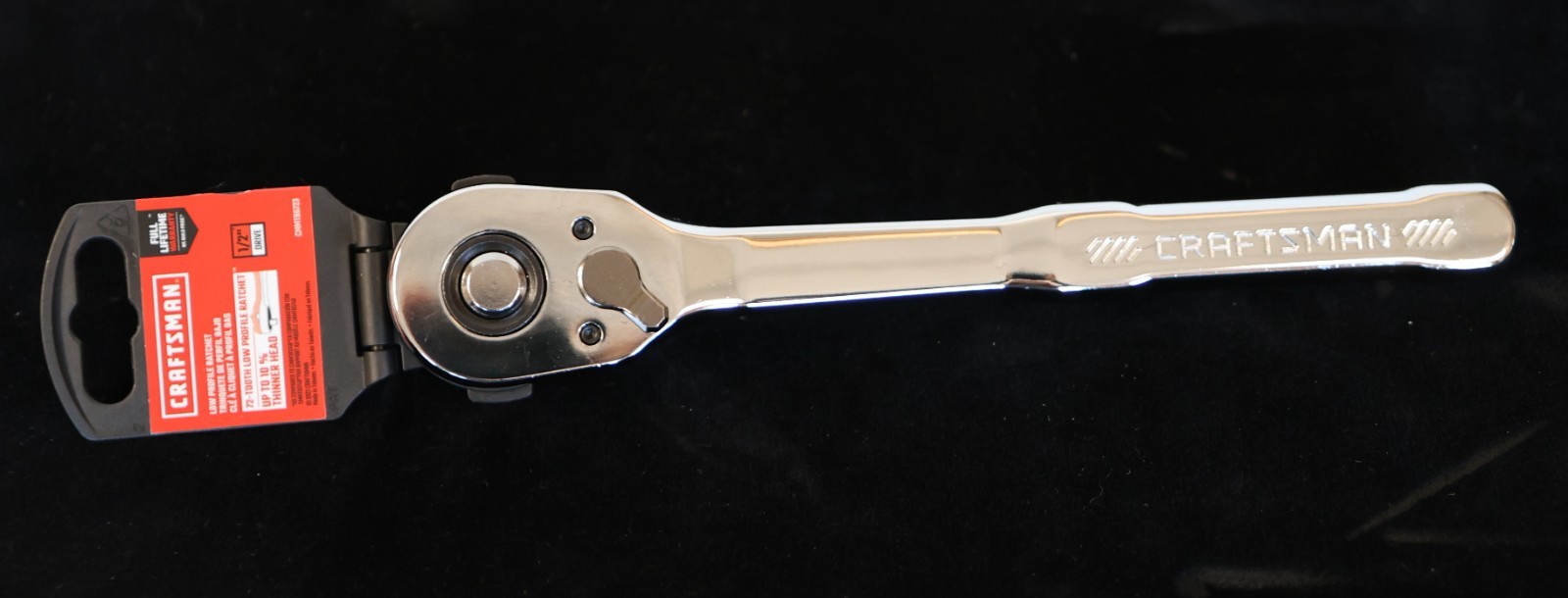 CRAFTSMAN 72 -Tooth 1/2-in Drive Full Polish Handle Ratchet CMMT86723