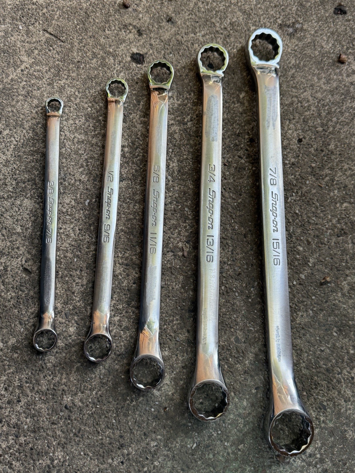 snap on XB2830A wrench set Of 5pc From 3/8”to 15/16”