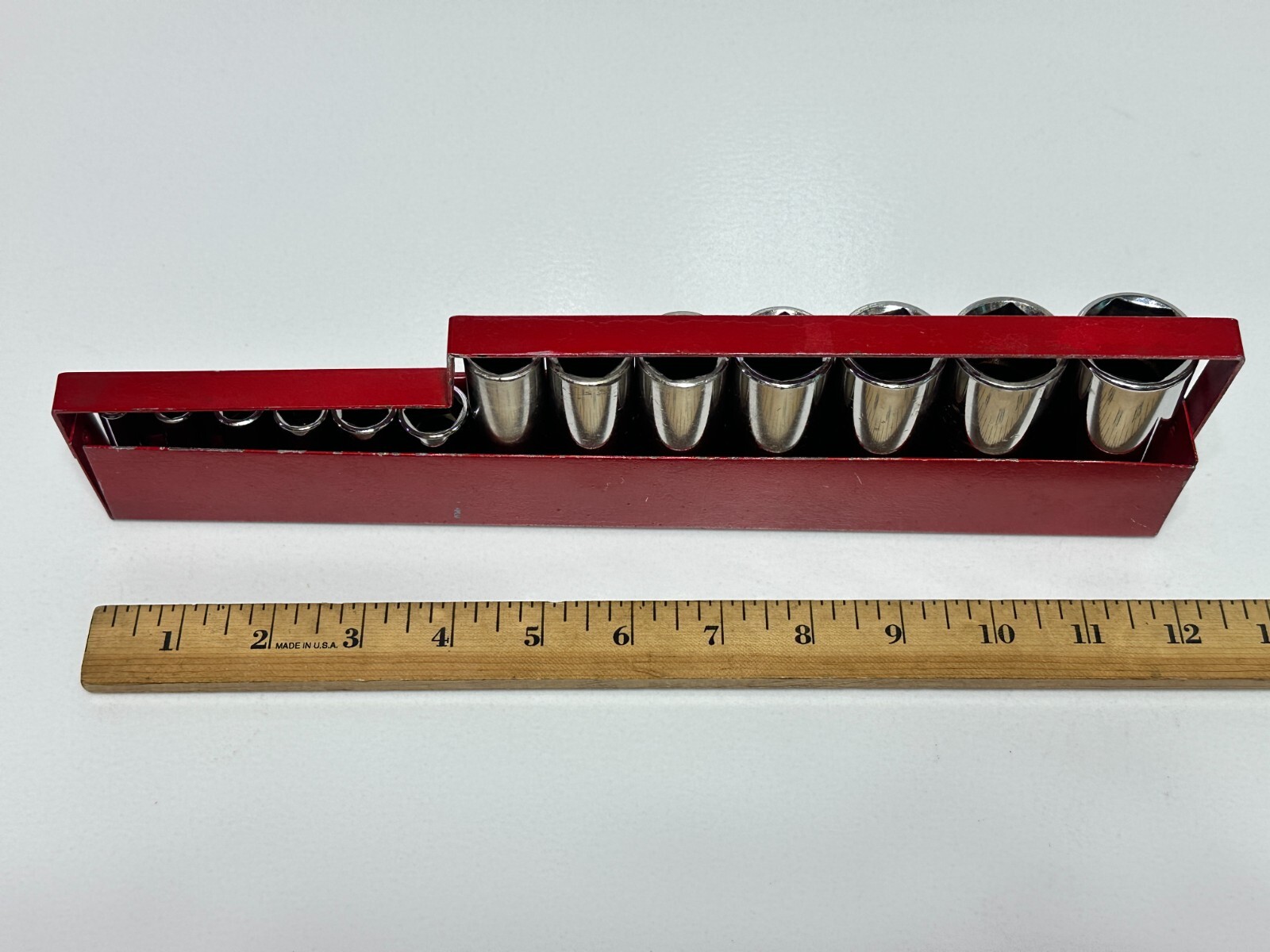 Matco Tools USA 13pc SAE 1/4″ to 1″ Deep Chrome Socket Set – 3/8″ Drive, 6 Point
