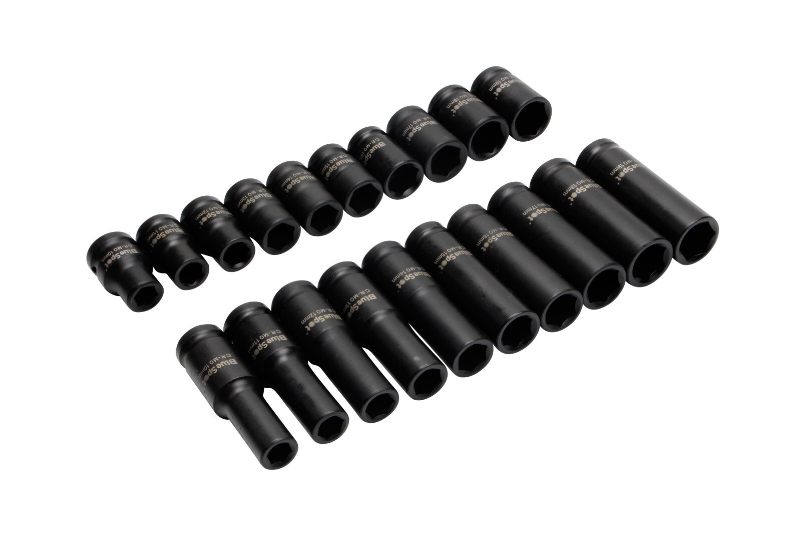 Blue Spot Tools 20 Piece 1/2 Dr Deep Standard Metric Impact Socket 10-19mm MD3