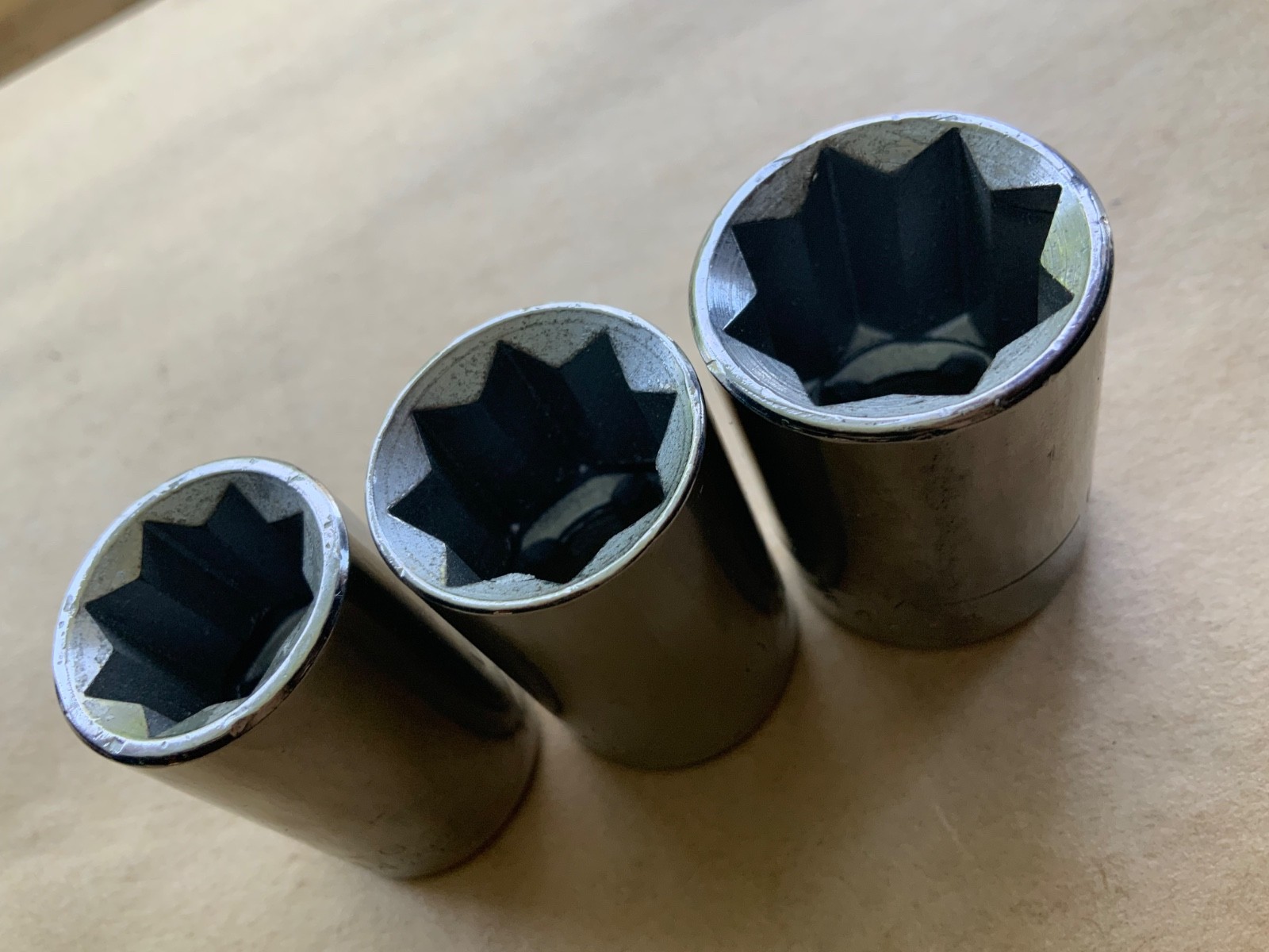 Craftsman USA 8 point double square socket lot 1/2 drive