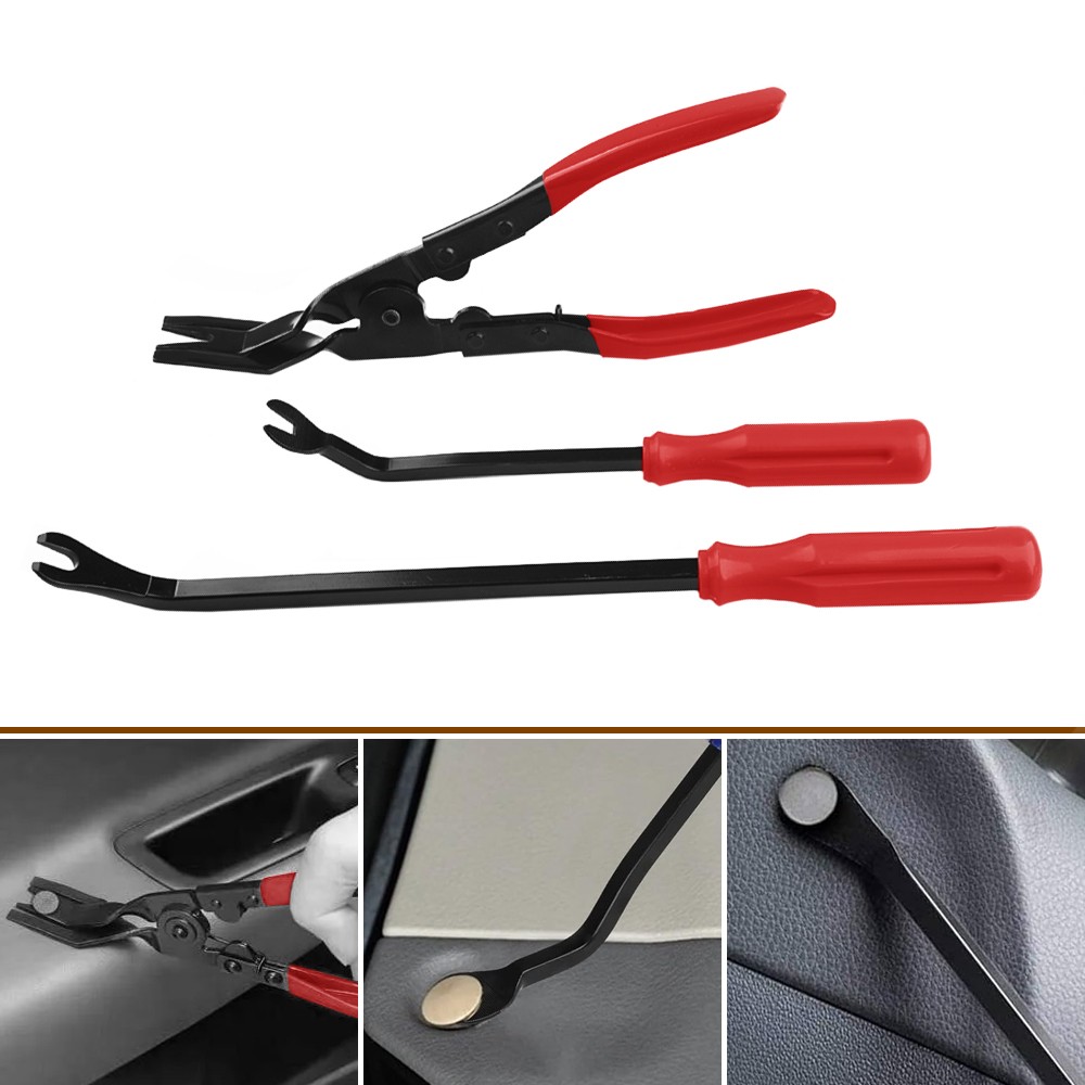 8PCS Car Trim Clip Upholstery Removal Tool Door Panel Fastener Pin Pliers Puller
