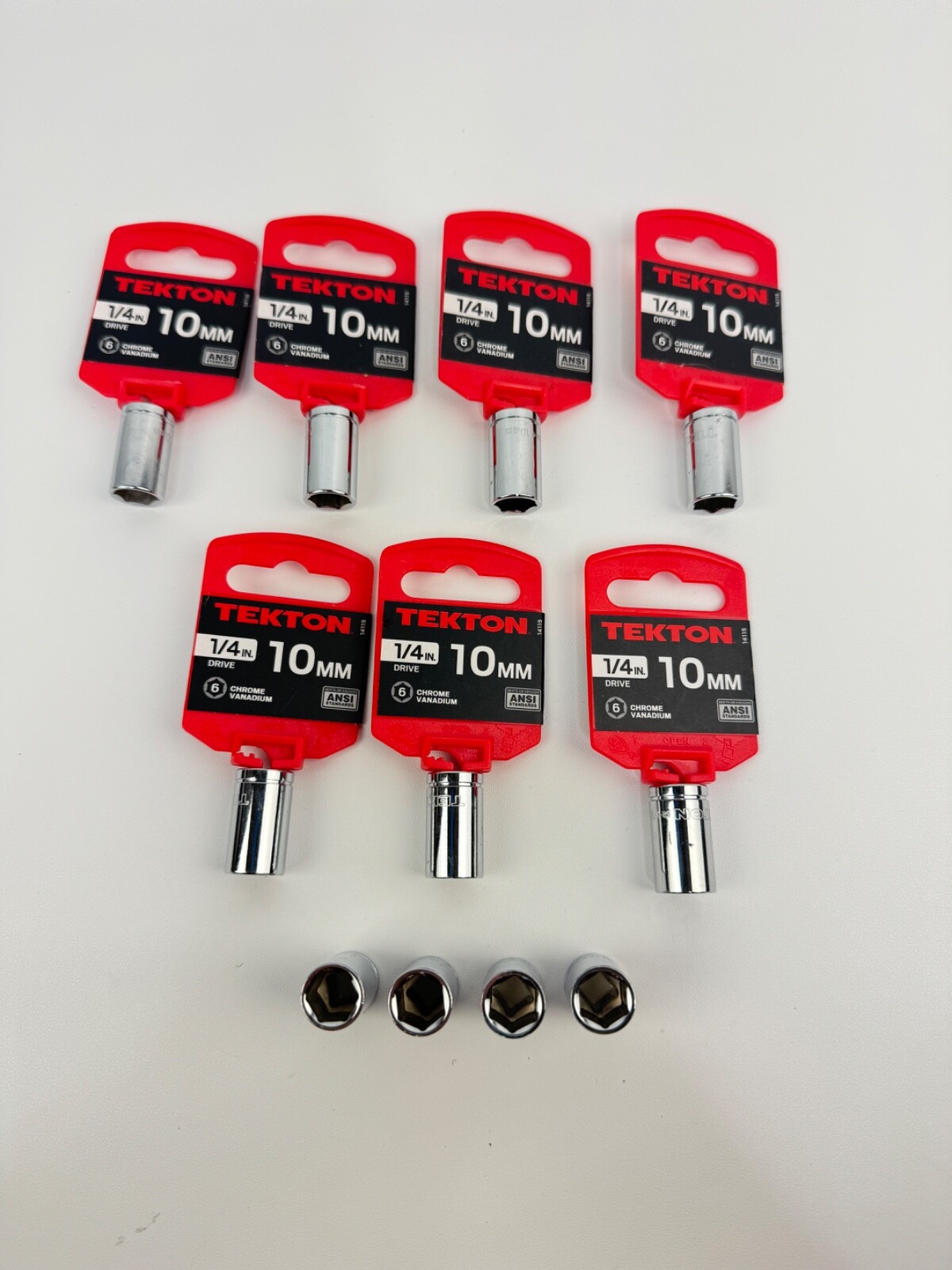 Tekton 1/4″ Drive CR-V 10MM Chrome Vanadium 14115 *LOT OF 11*