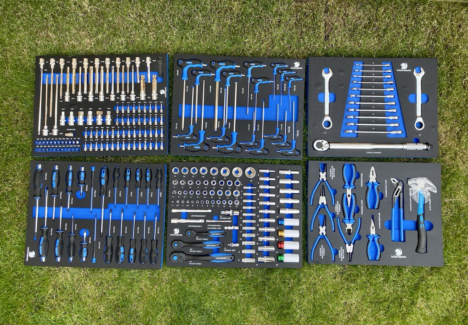 TOOLS SET IN FOAM TRAY (6 TRAYS) Set of Tools for Tool Chests Inserts