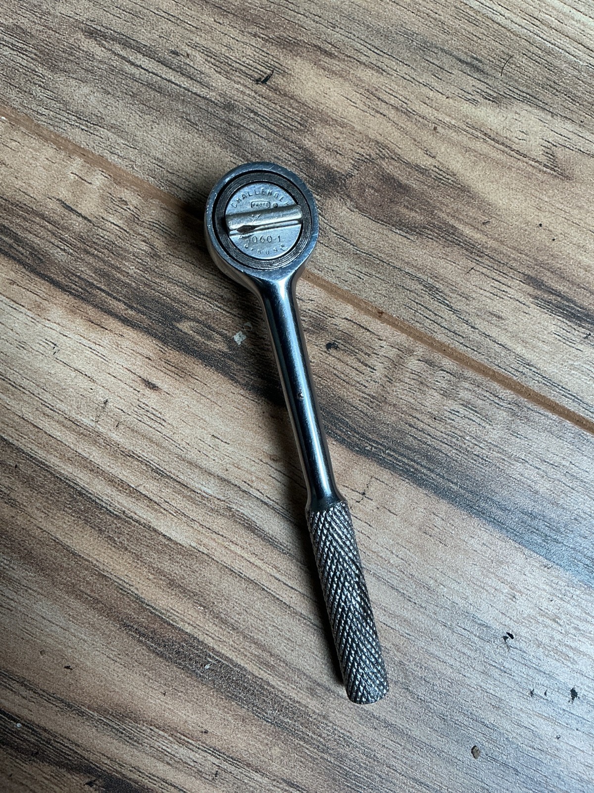 Vintage Proto Challenger 1/4″ Drive Ratchet Knurled Handle Chrome 1060-1 USA