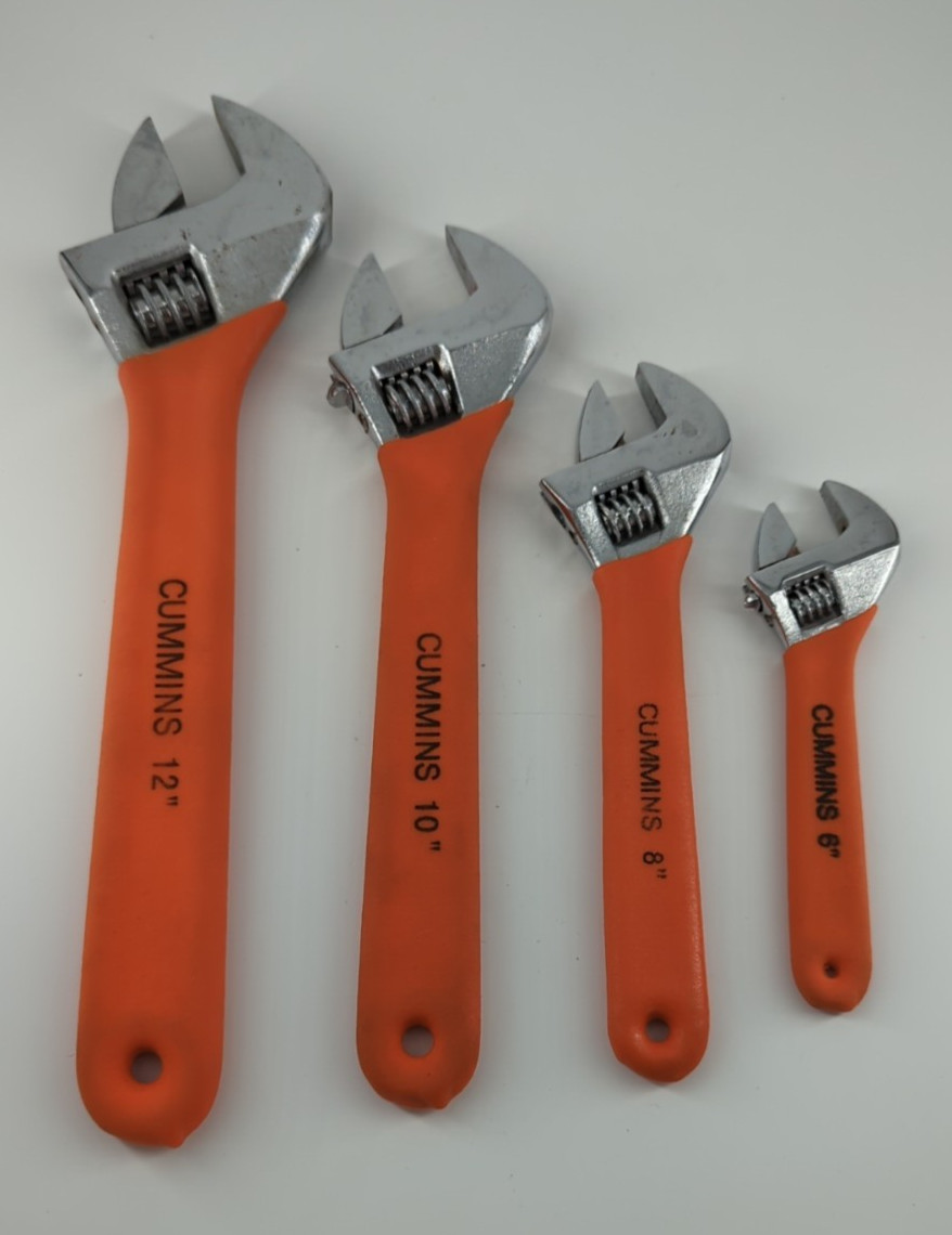 Cummings Industrial Tools Adjustable Wrench Set 4 Pcs 6″ 8″ 10″ 12″ Vintage