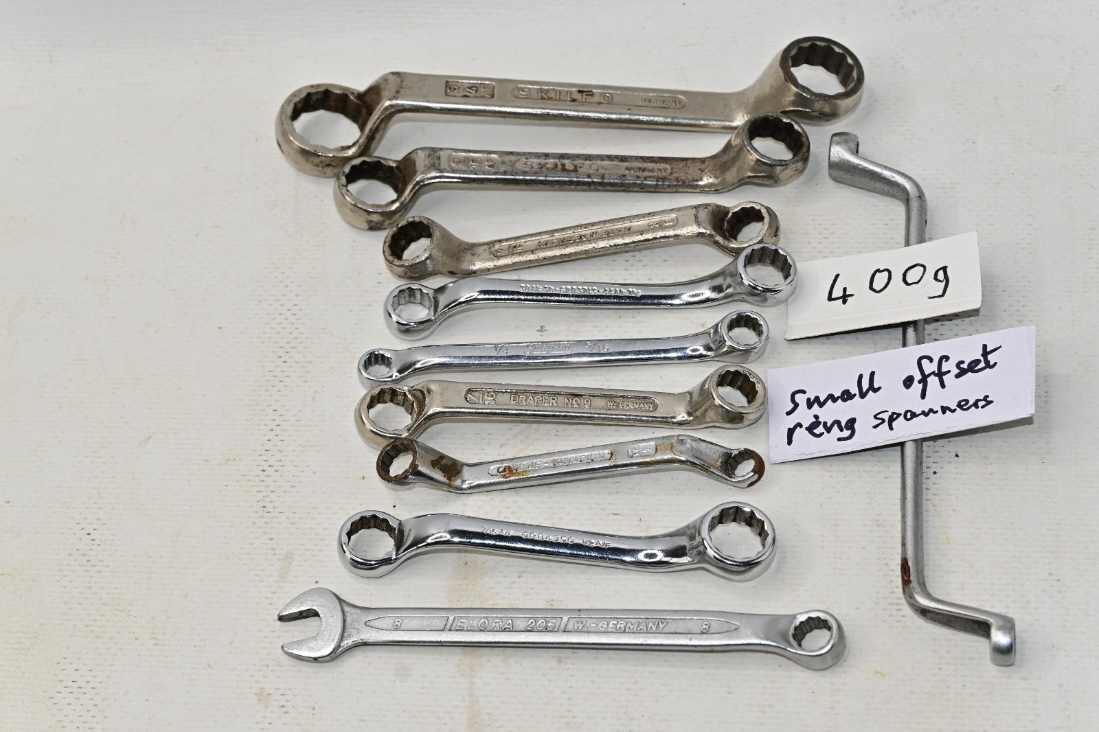 Vintage AF Offset Ring Spanners x 10 AF sizes as photos