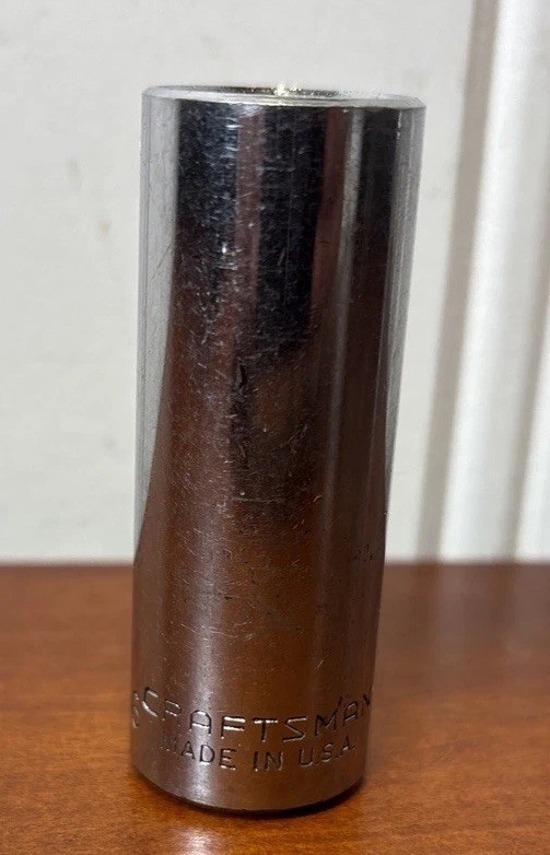 Vintage Craftsman USA 3/8” Drive Deep Well Socket SAE 11/16 EE 43316 Great Con.
