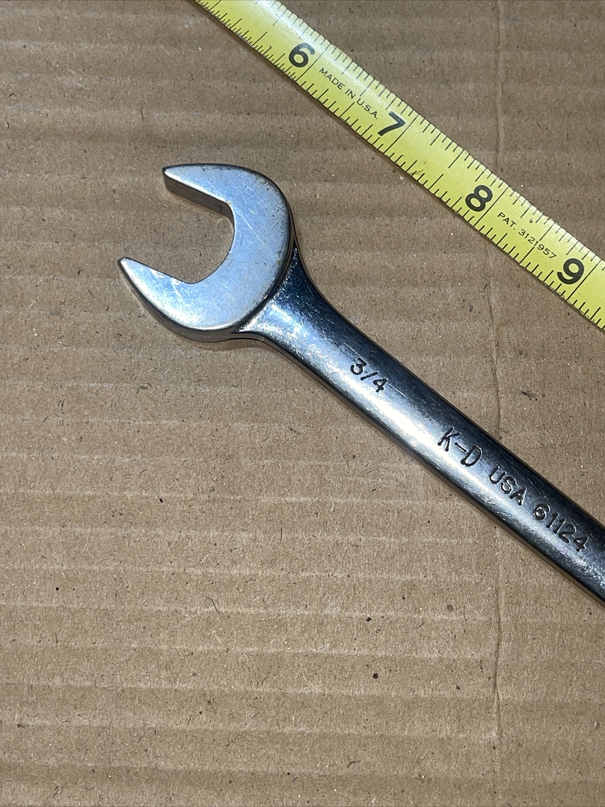 K-D USA 61124 3/4 In X 5/8 In SAE Open End wrench Vintage KD