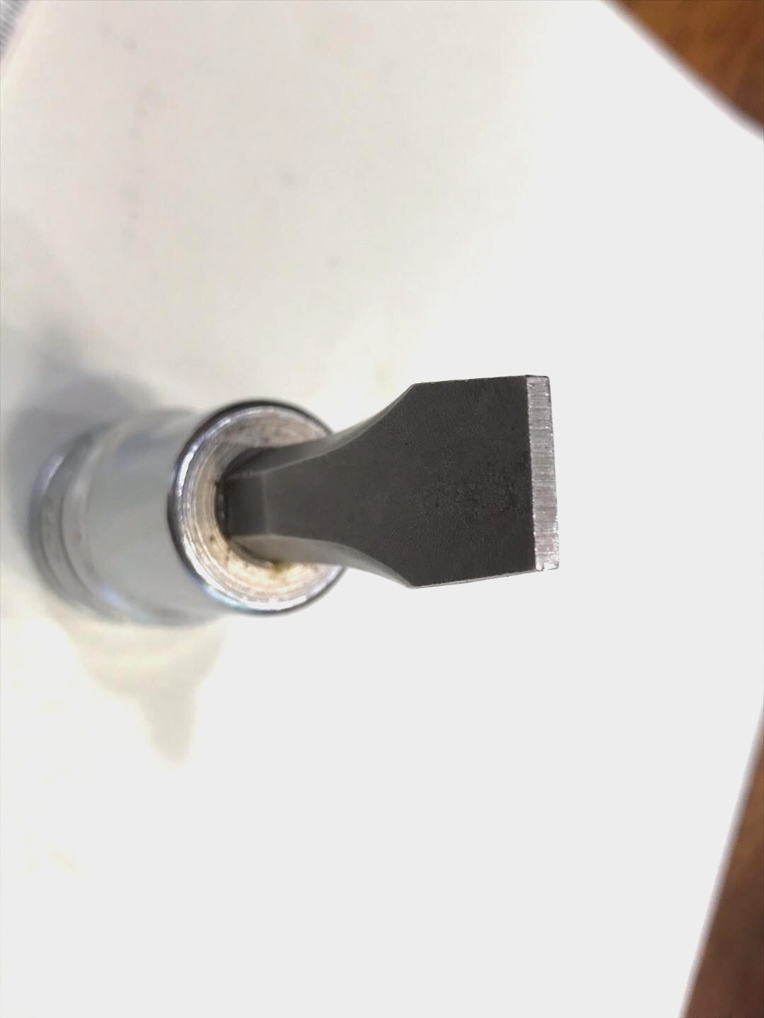 Snap On No. SW32E, 1/2″ Drive 1/2″ Flat Tip/Slotted Screwdriver Socket, USA 1998