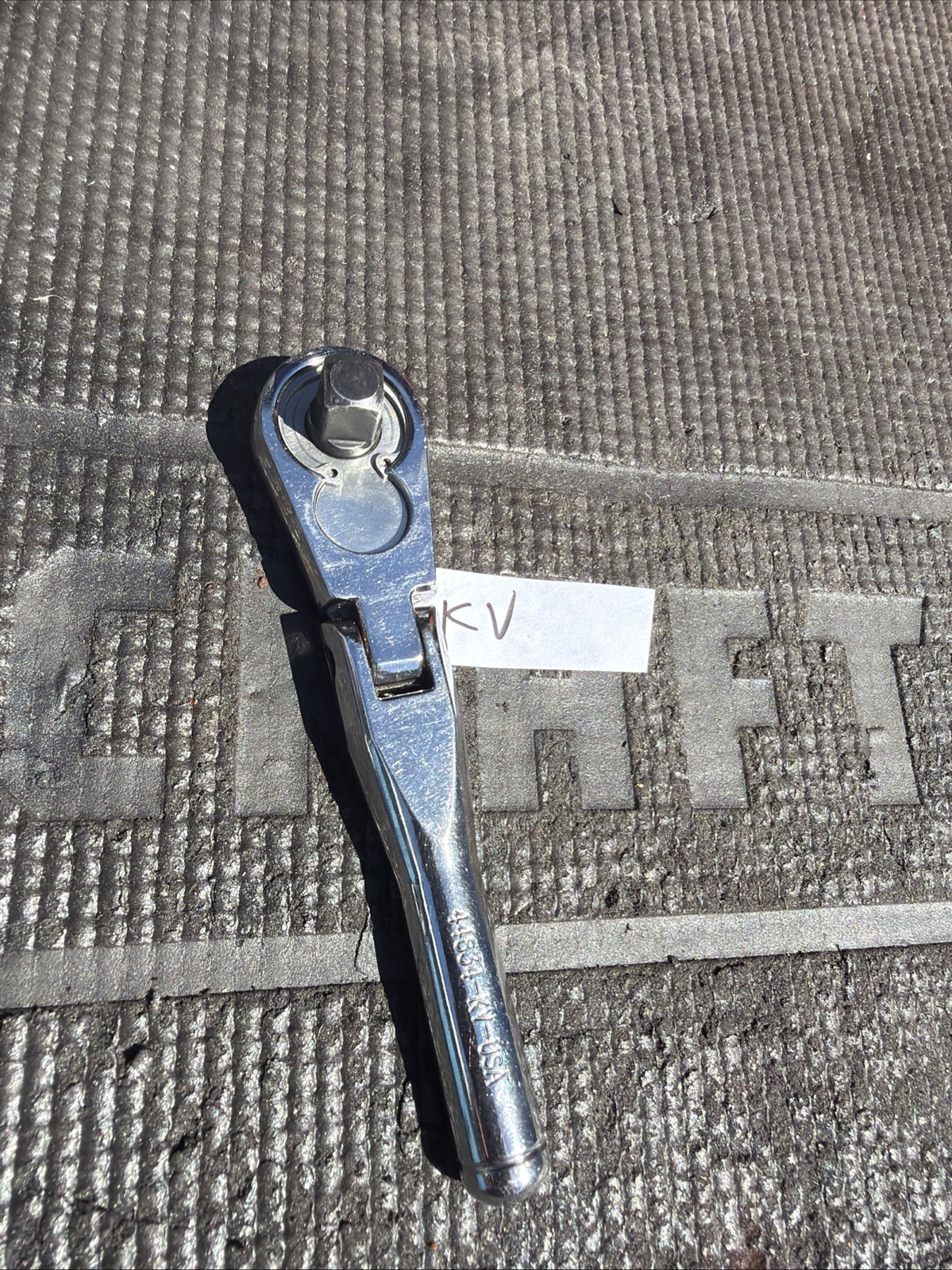 Sears Craftsman USA 3/8” Drive Stubby Flex Head Ratchet 44834 Full Polish Midget