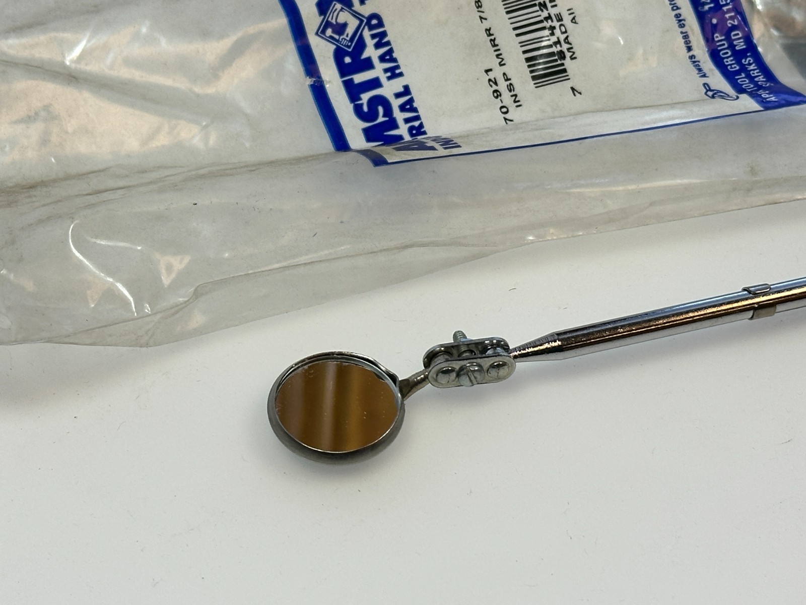 NOS Armstrong Tools 70-921 USA Telescoping Flex Inspection Mirror 7/8″ Sm. Round