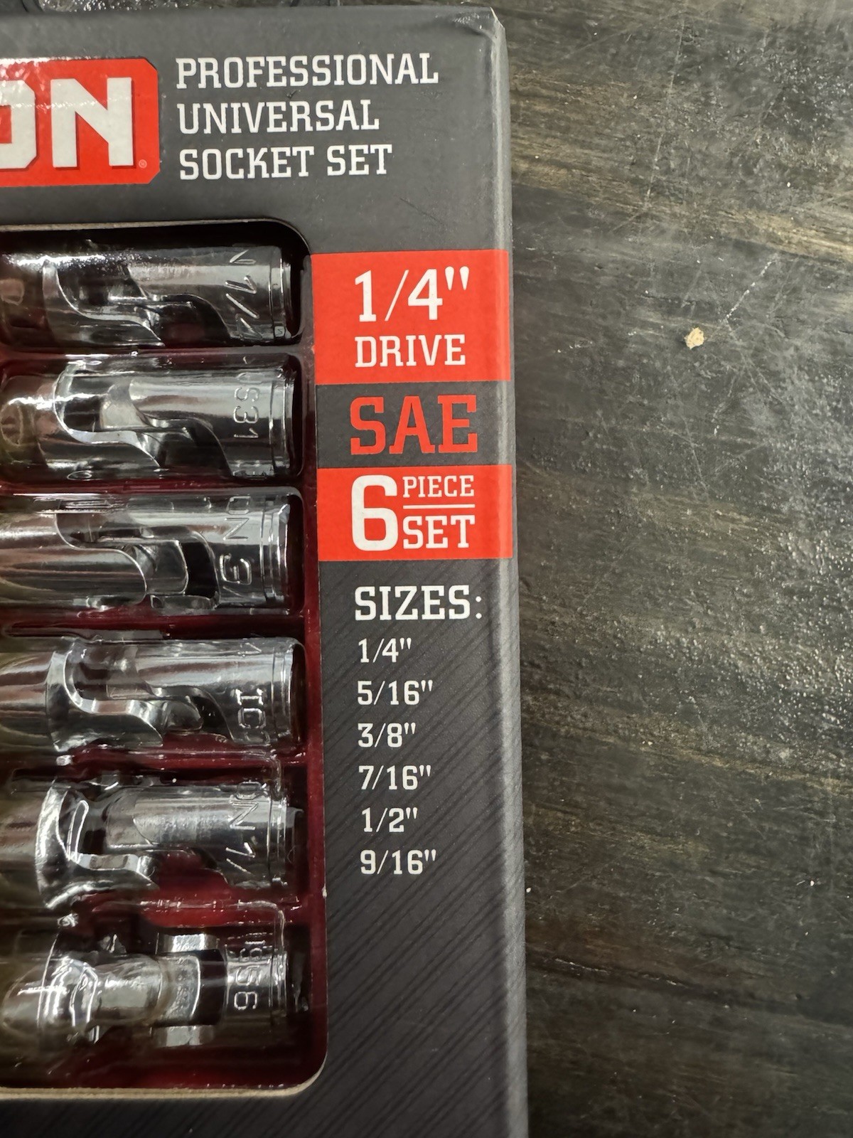 ICON 70299 PROFESSIONAL 1/4″ DRIVE UNIVERSAL SOCKET SET SAE w/TRAY – BRAND NEW