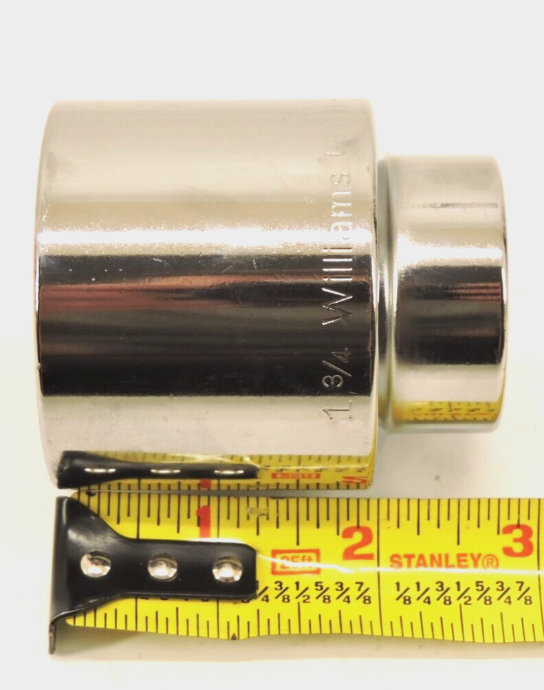 Williams Tools H-1256 3/4″ Drive 1-3/4″ 12-Point SAE Shallow Socket