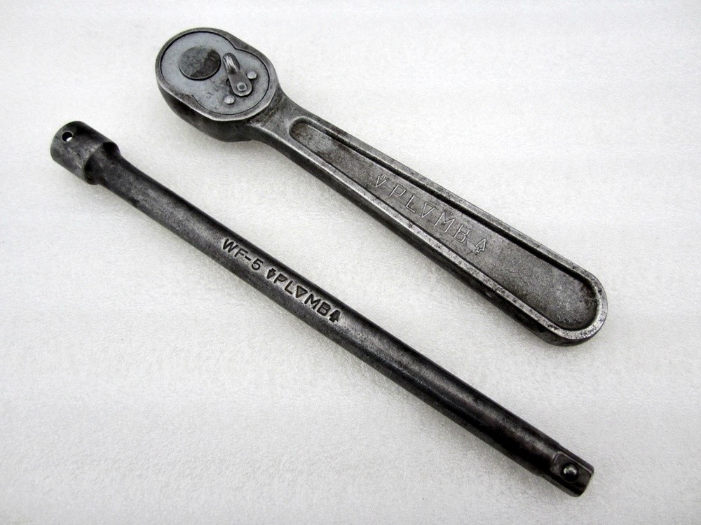 Vintage Plomb 9/32″ Drive Ratchet & Extension WF-5 WF-8 Made in USA