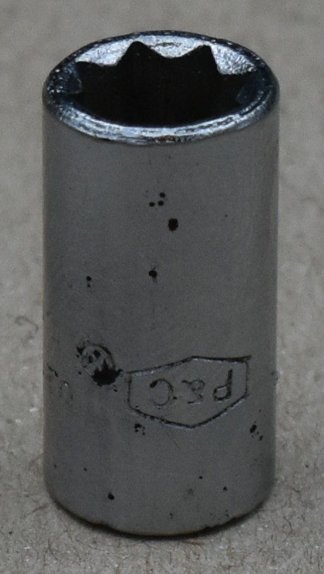 P&C PROTO & CHALLENGER 0208S, 1/4″ SAE, 1/4″ DRIVE, 8-POINT, CHROME SOCKET
