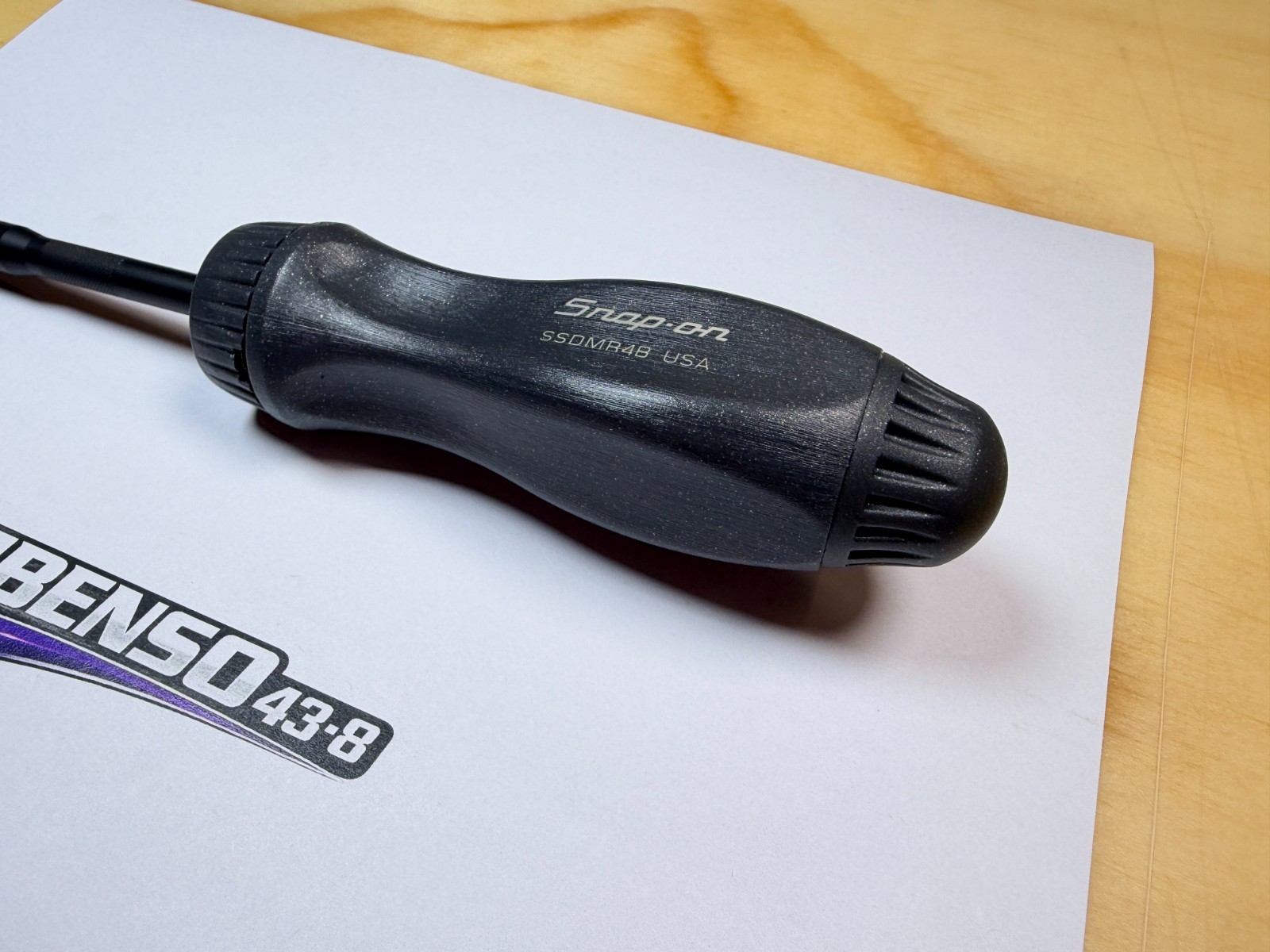 Snap-on Tools NEW DARK TITANIUM Ratcheting Screwdriver w/ Black Shaft SSDMR4BDT