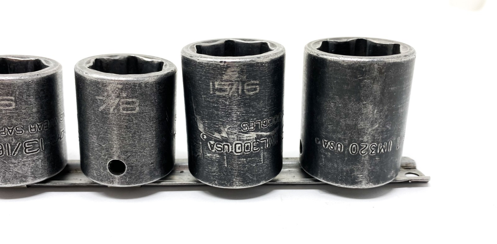 Snap-On USA 9pc SAE 1/2″ Drive 6 Pt Impact Shallow Socket Set 3/8″ to 1″ Tools