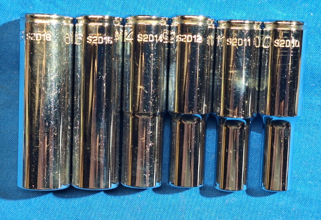 ICON S2D-6 6pc 3/8″ dr DEEP Inverted torx socket set E18, E16,E14,E12,E11, E10