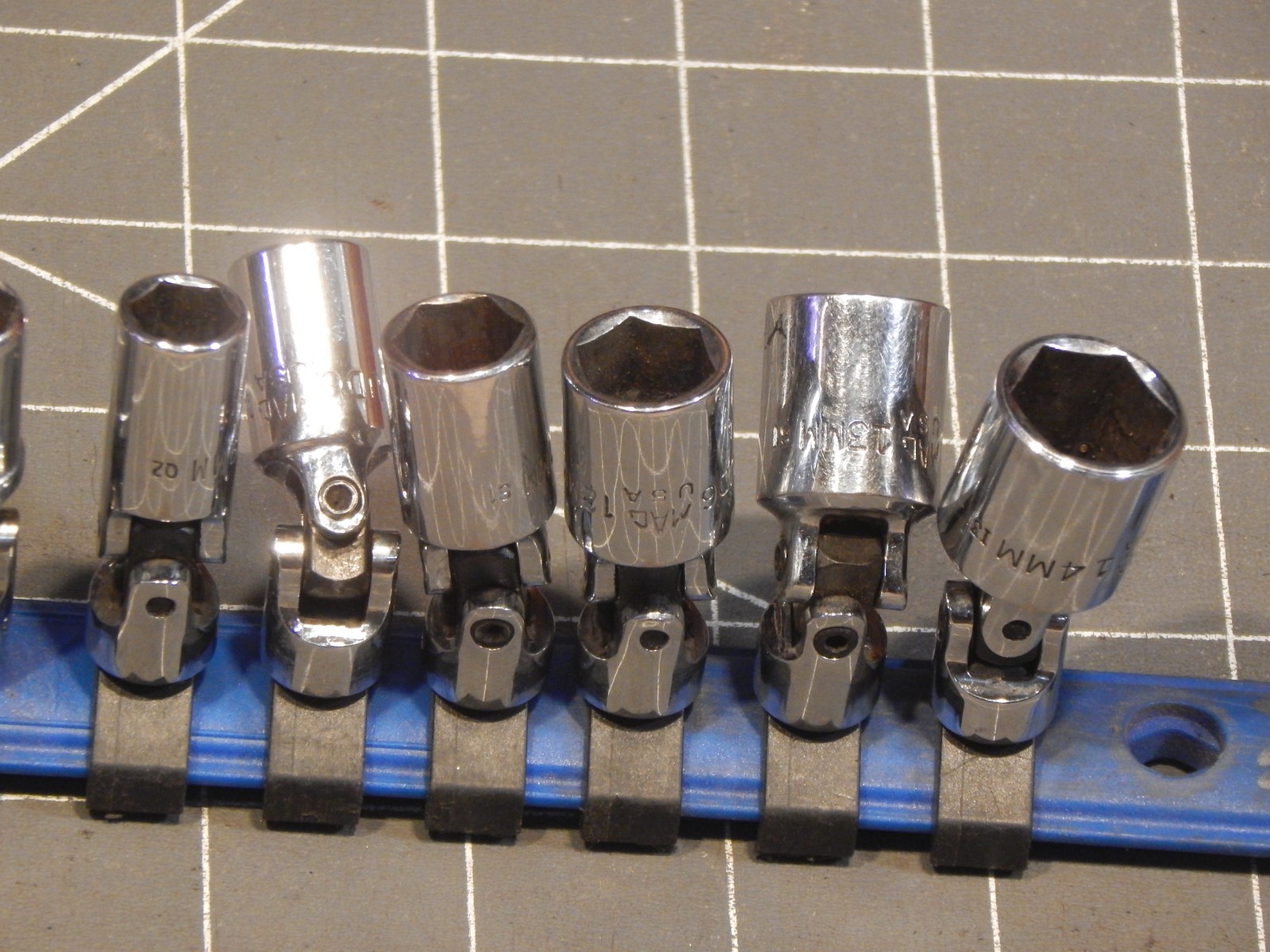 READ Mac 10Pc Metric 1/4″ Drive Swivel Universal Socket Set 5.5MM 14MM 6Pt