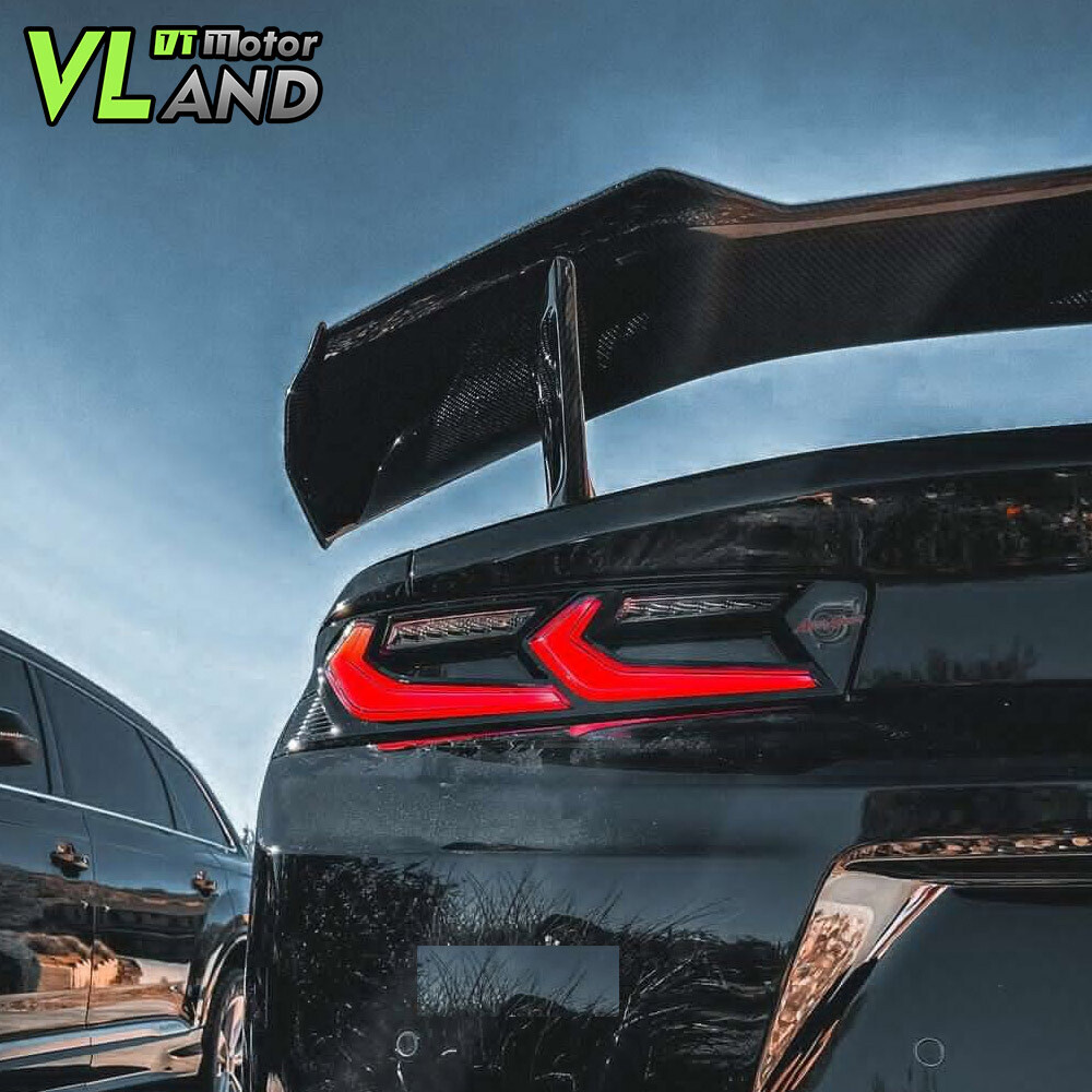 Set VLAND FULL LED Tail Lights For Chevy Camaro 2016-2018 DRL Smoked Rear Lights