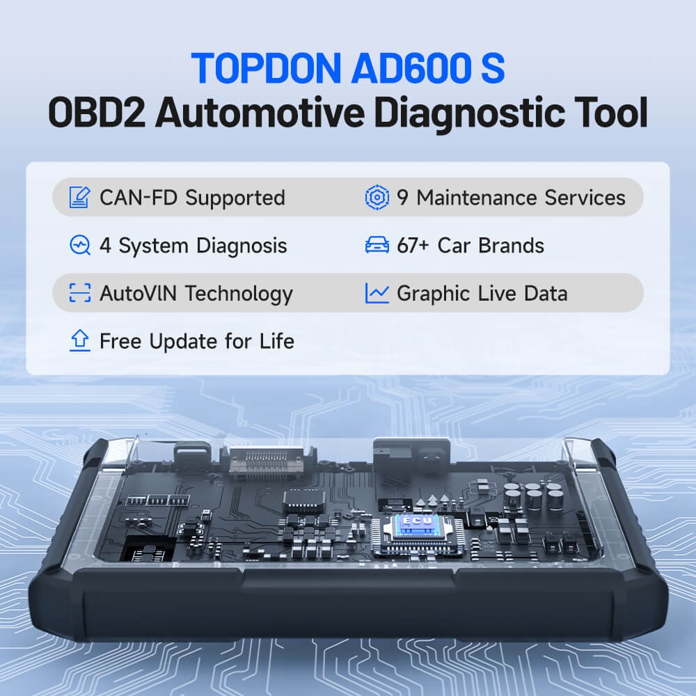 2026 TOPDON AD600S V2.0 OBD2 Scanner Engine ABS SRS SAS TPMS EPB Diagnostic Tool