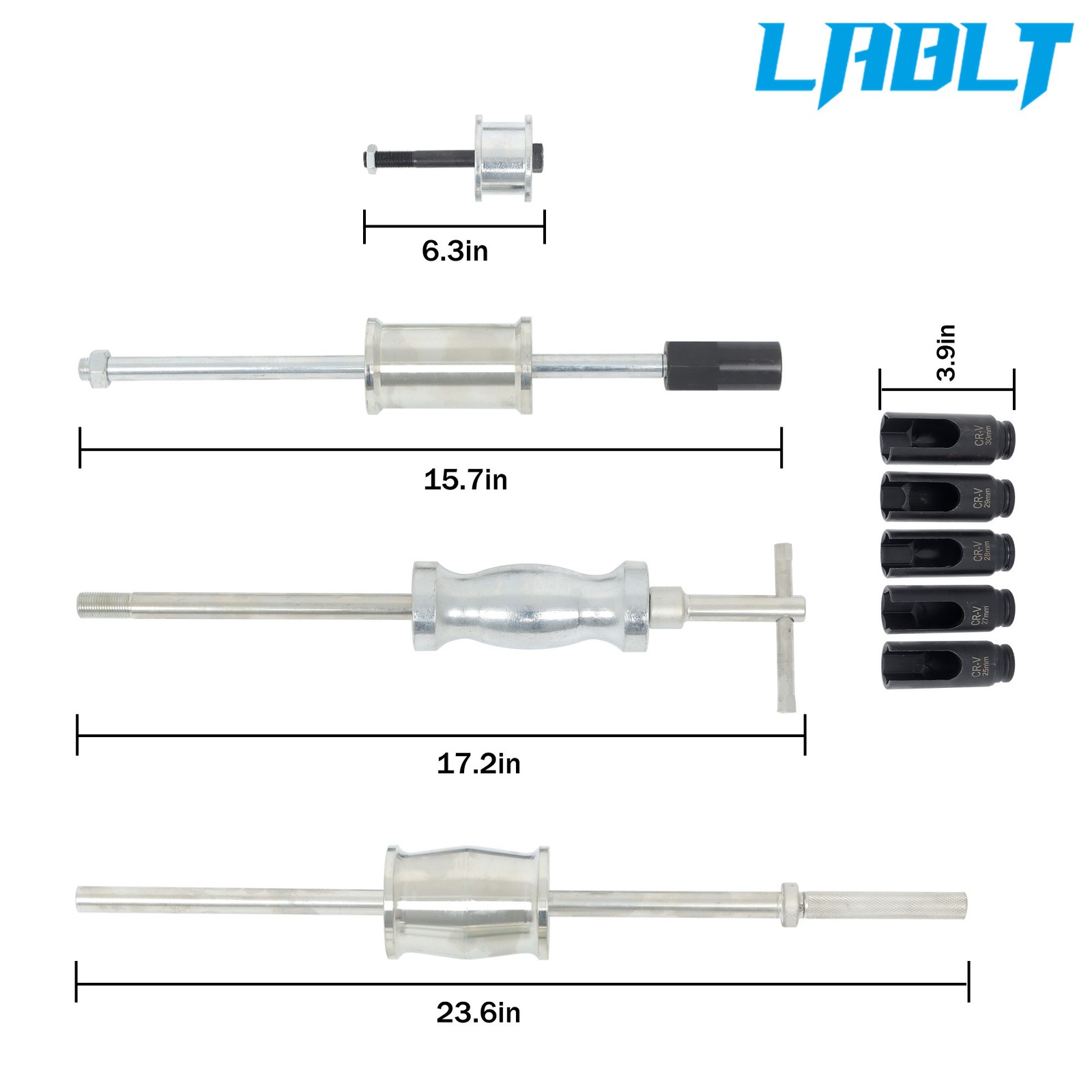 40 pieces Diesel Injector Remover Slide Hammer Puller Extractor Kit Universal