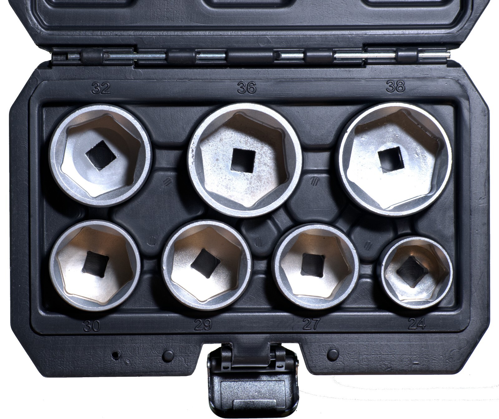 ATD 5232 – 7 Piece Filter Socket Wrench Set, 24mm – 38mm Chrome Vandium Wrenches