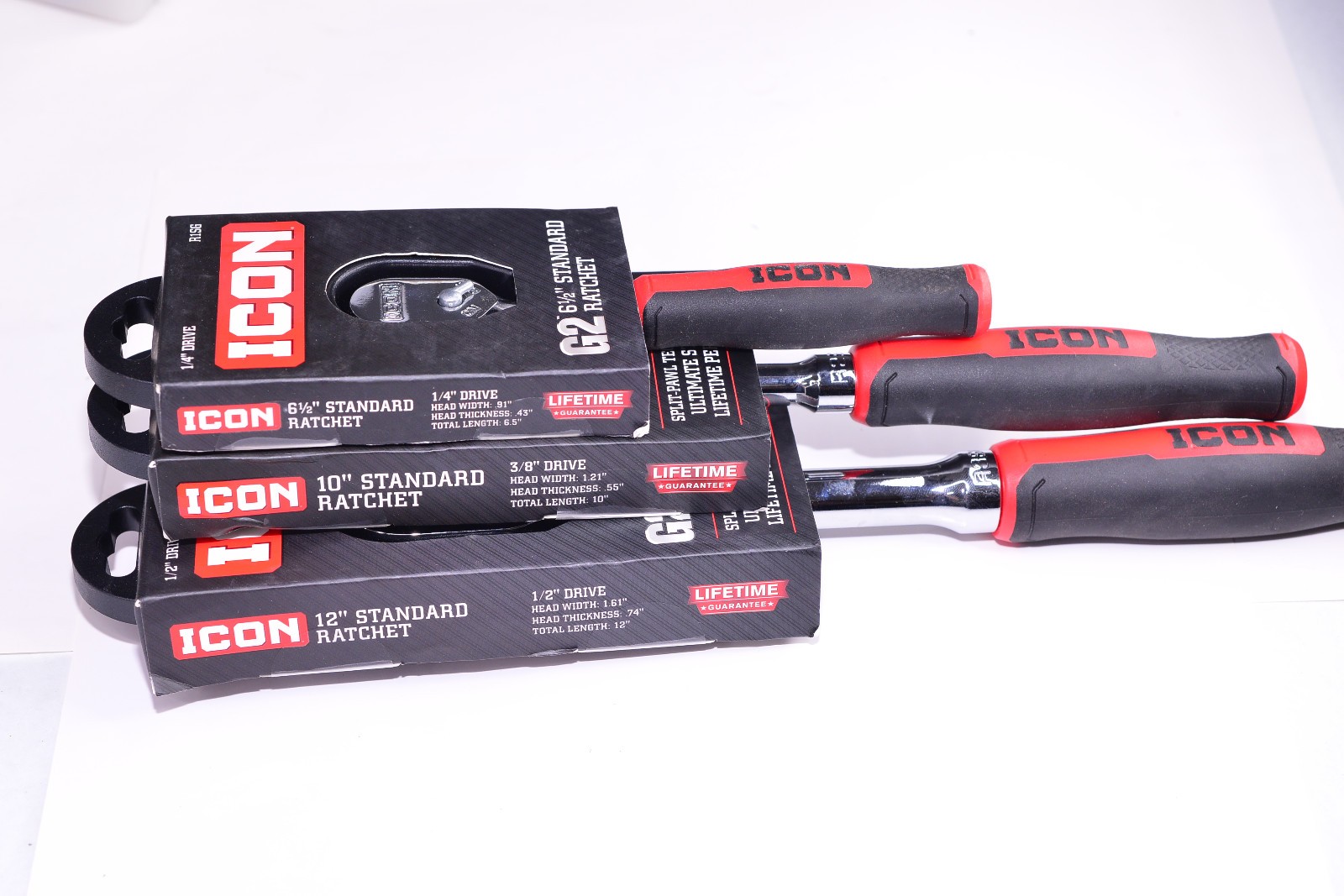 New ICON G2 Series 1/2″ & 3/8 & 1/4″ Drive R3SG R2SG R1SG Ratchet Set 70435
