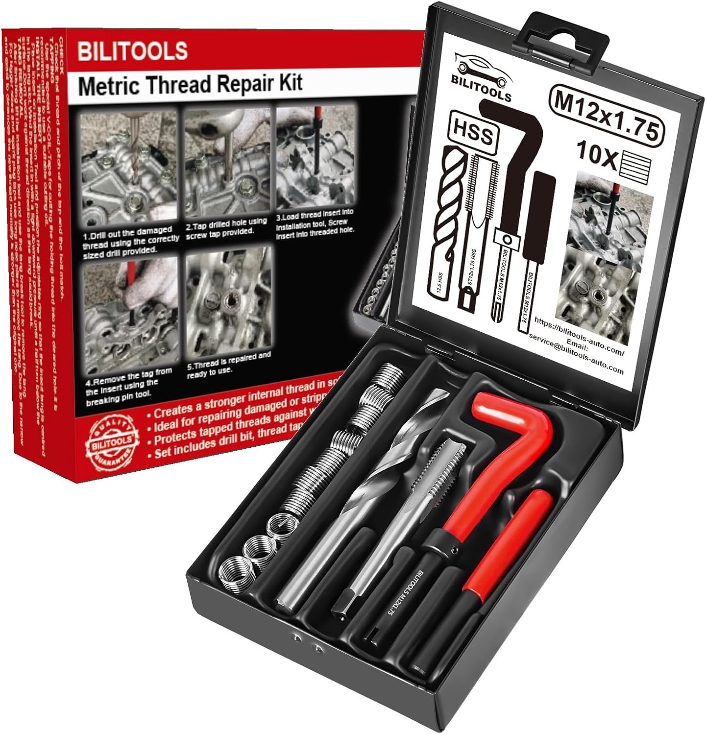 Thread Repair Kit Metric M12x1.75 HSS Drill